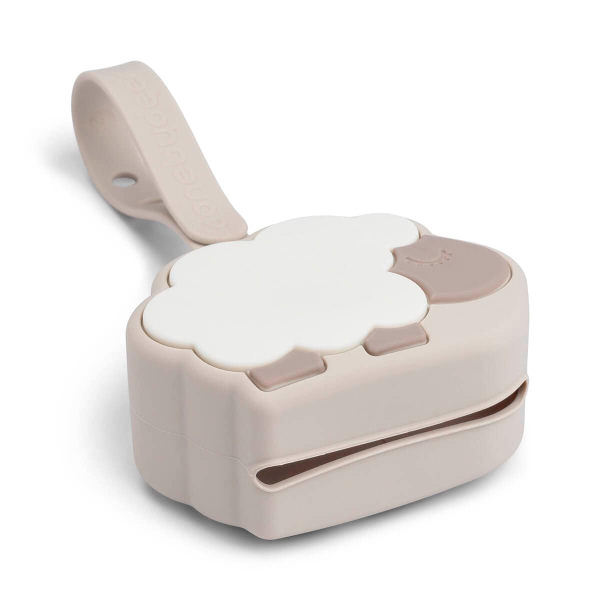 Porta-Chupeta de Silicone Bege areia-2