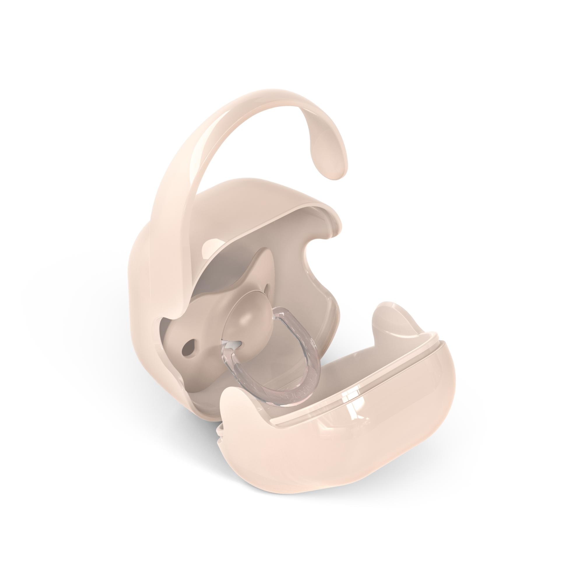 Portachupetes Suavinex para 2 chupetes con asa flexible colección Birdies - Rosa claro Rosa claro-2