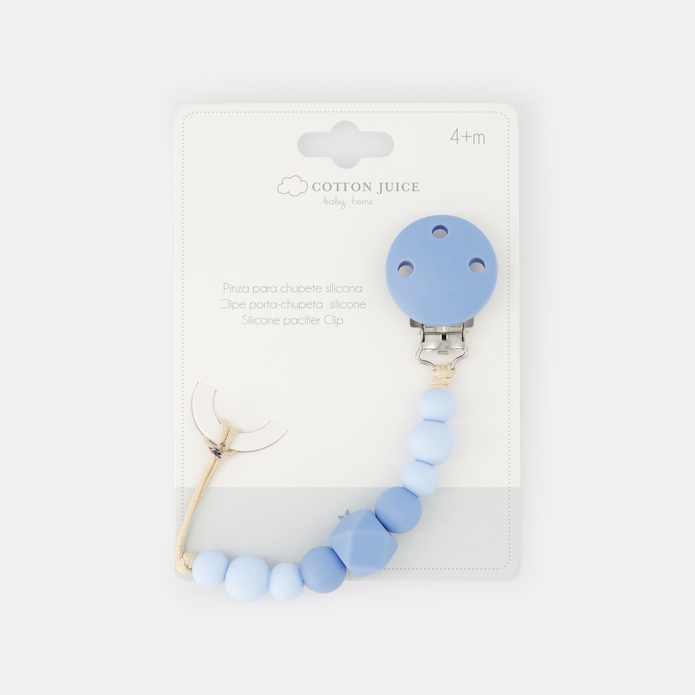 Pinza para chupete silicona Cotton Juice Baby Home - Celeste Celeste-2