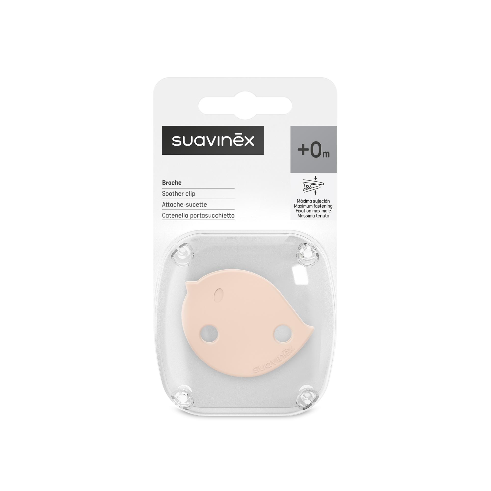 Pinza para chupetes Suavinex máxima sujeción colección Birdies - Rosa claro Rosa claro-2