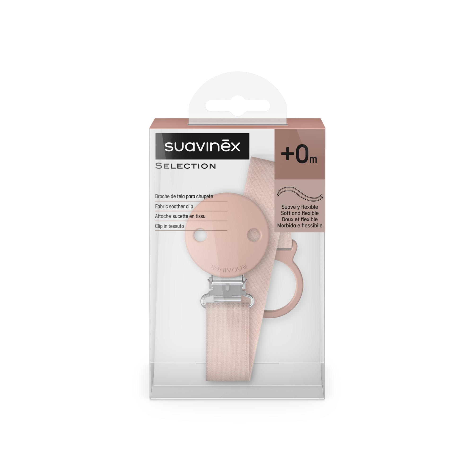 Pinza de chupete Suavinex de tela colección Wonderland 2.0 - Rosa claro Rosa claro-2