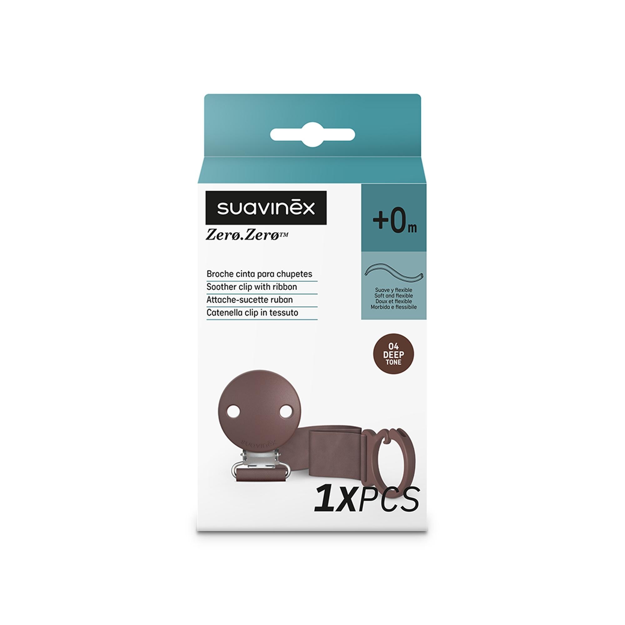 Pinça para Chupeta Suavinex em Tecido da Gama ZERO Taupe-5