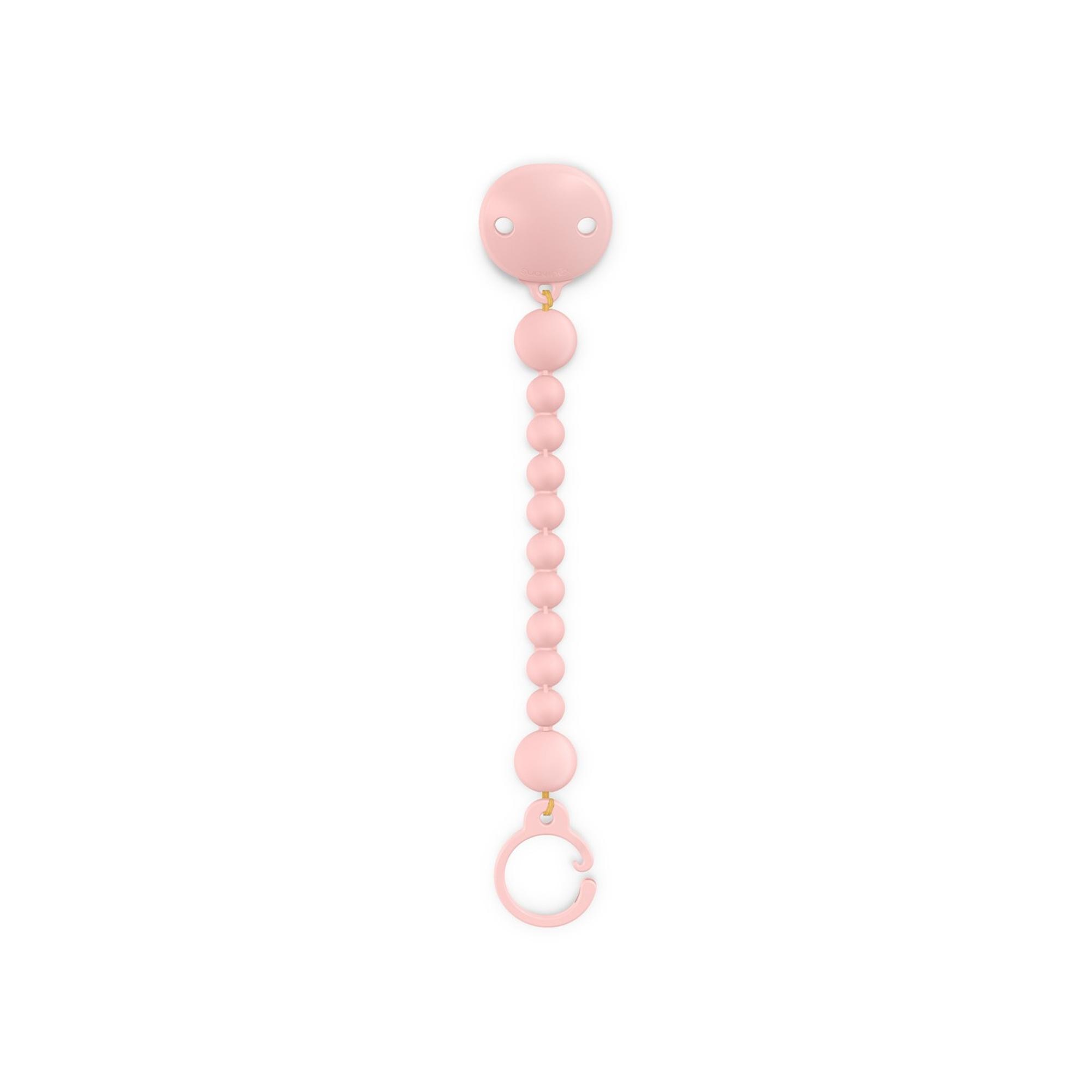 Imagen 1 de Pinza de chupete Suavinex bolitas silicona Colour Essence Rosa Flamingo