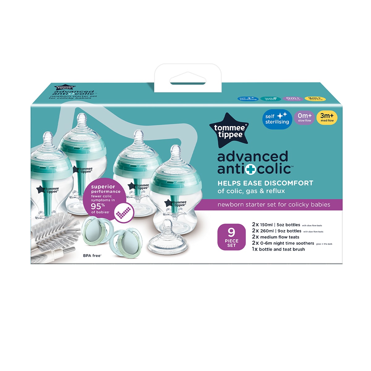 Conjunto Inicial Biberões Advanced Anti-Colic Branco-2