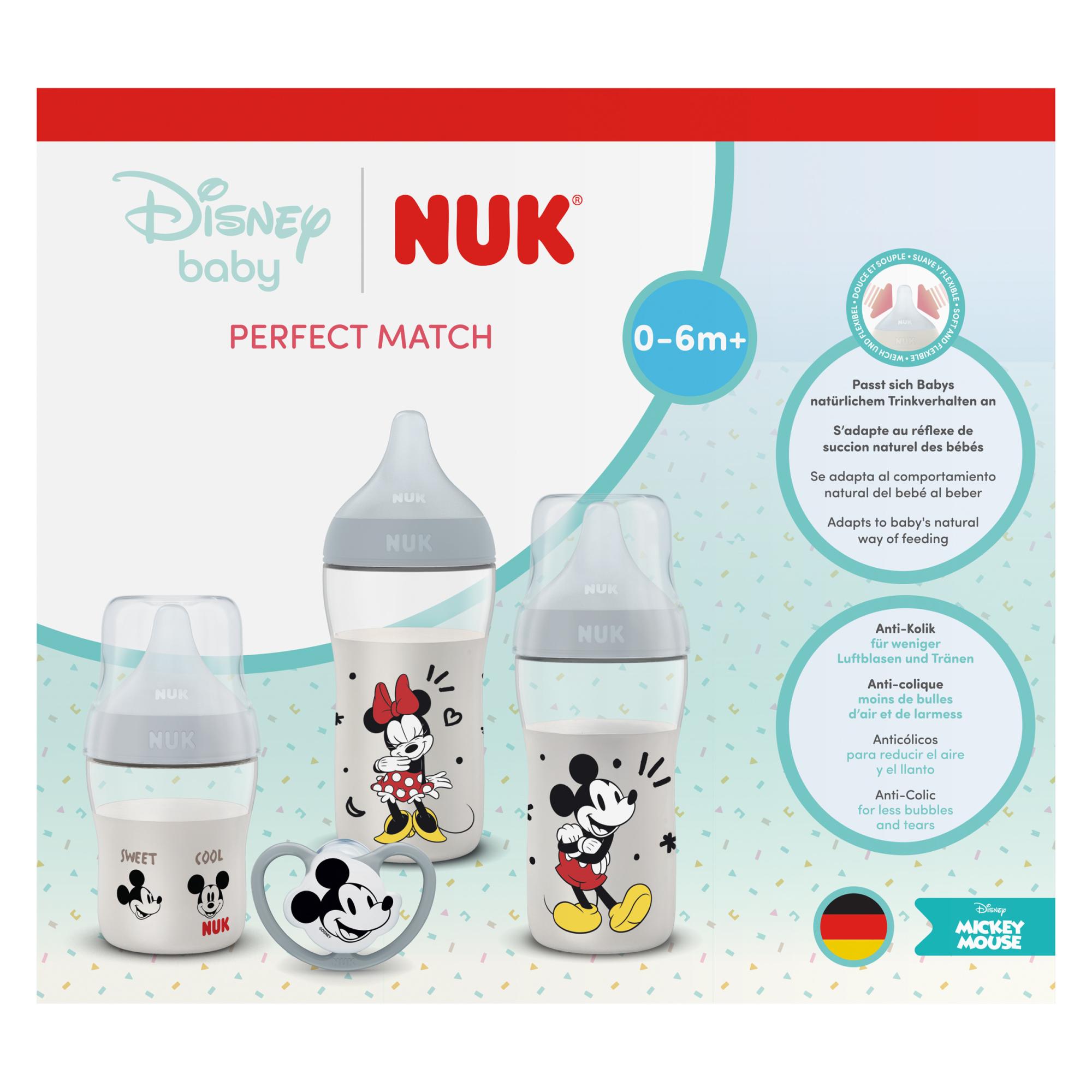 Set 1os. comienzos Nuk Perfect Match Disney - Gris claro Gris claro-7