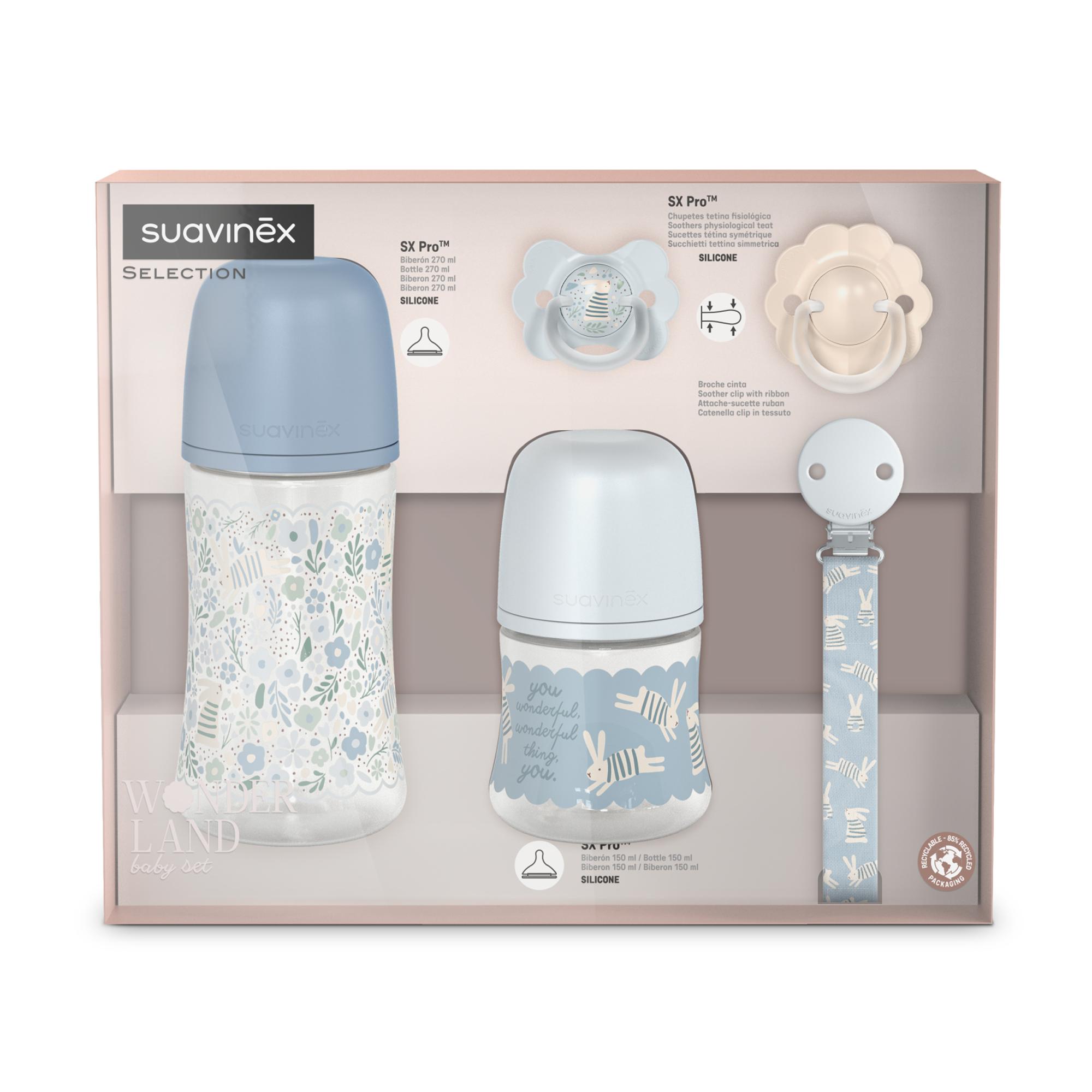 Set 1os comienzos Suavinex Welcome baby Wonderland 2.0 - Azul claro Azul claro-2