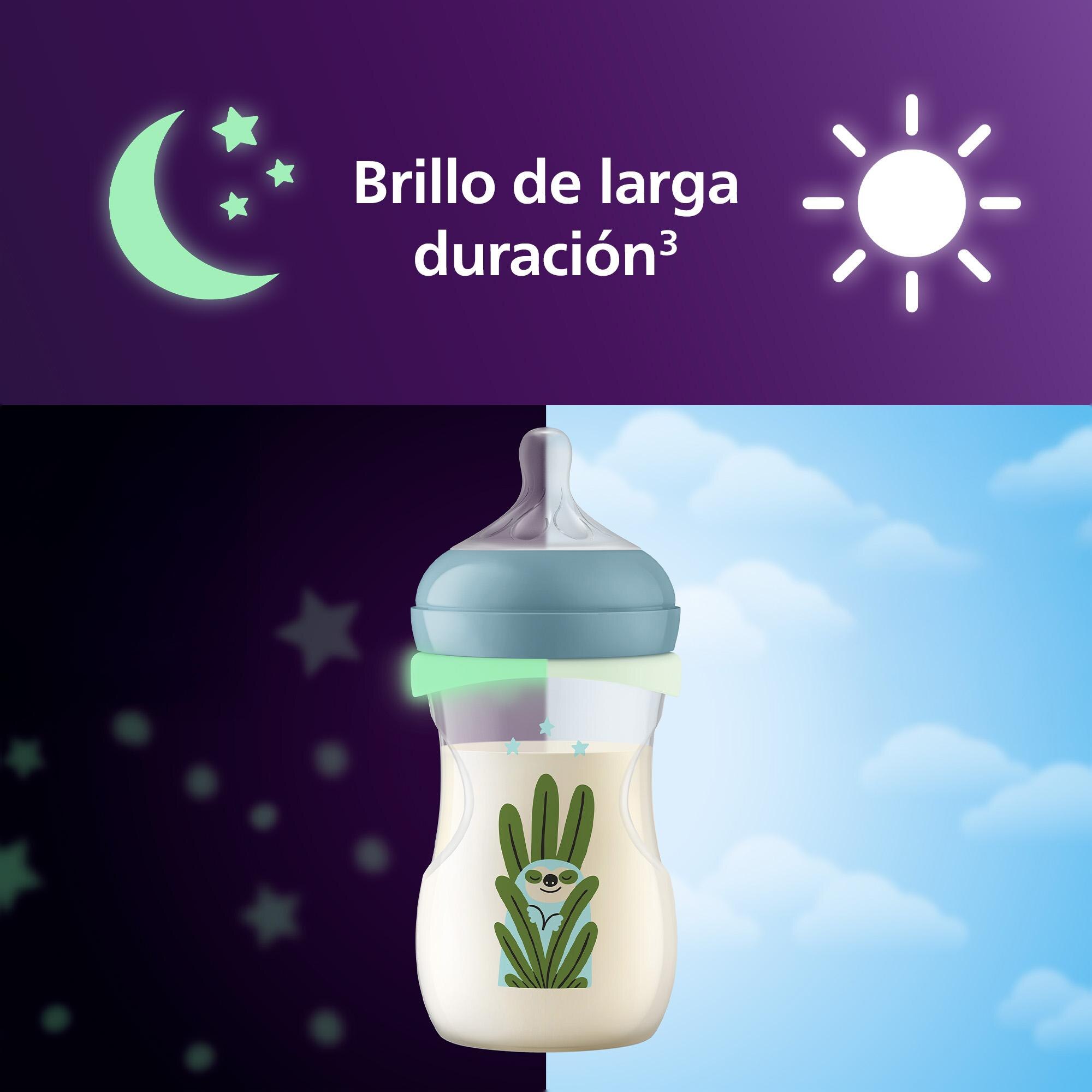 Conjunto “Primeiros Passos” da Philips Avent: Biberão de noite e chupeta (0-6 meses) Azul-índigo-7