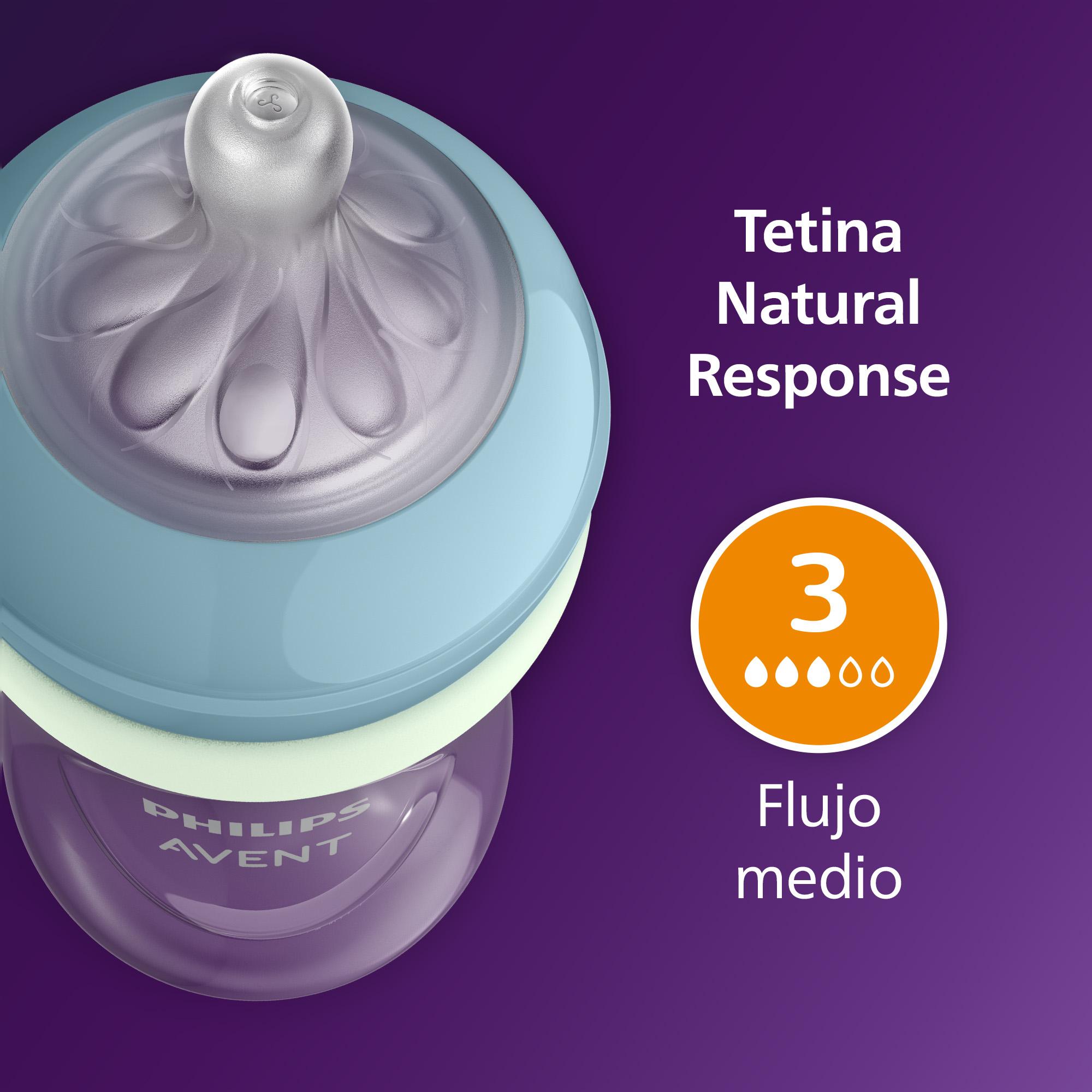 Conjunto “Primeiros Passos” da Philips Avent: Biberão de noite e chupeta (0-6 meses) Azul-índigo-8