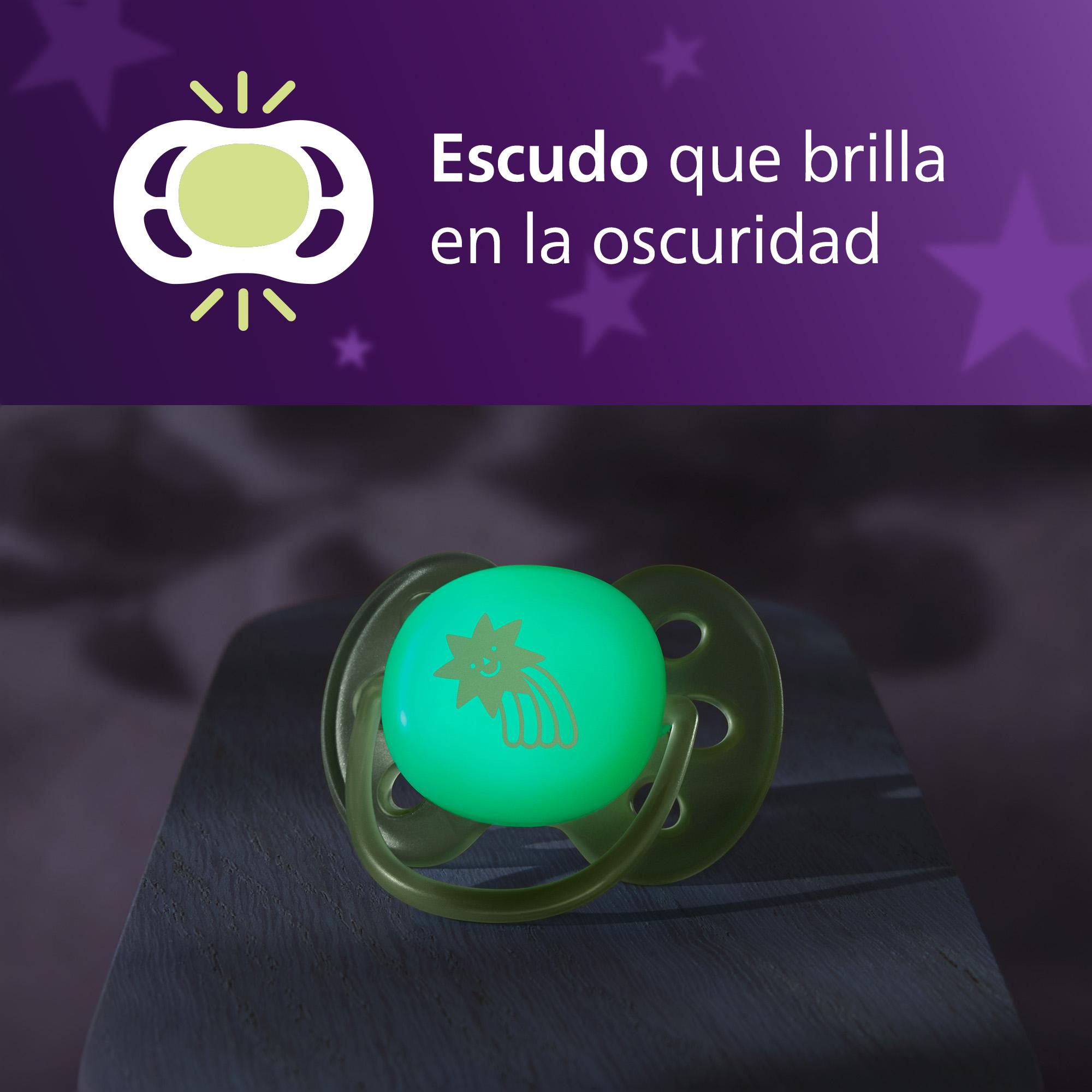 Conjunto “Primeiros Passos” da Philips Avent: Biberão de noite e chupeta (0-6 meses) Azul-índigo-9