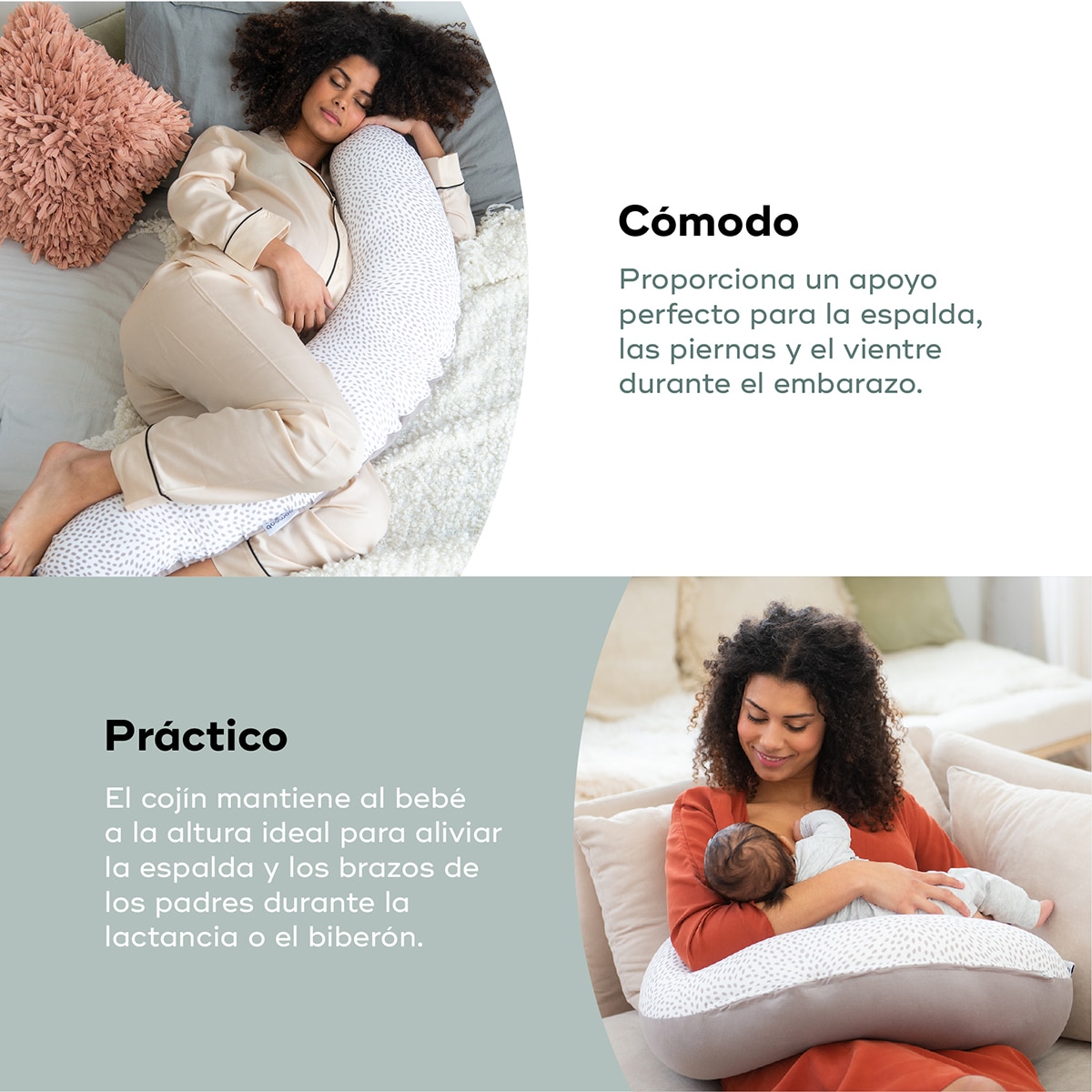 Almohada de lactancia Doomoo Buddy - Gris oscuro Gris oscuro-4