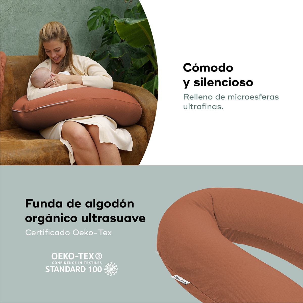 Almofada de Amamentação Doomoo Buddy Telha-5