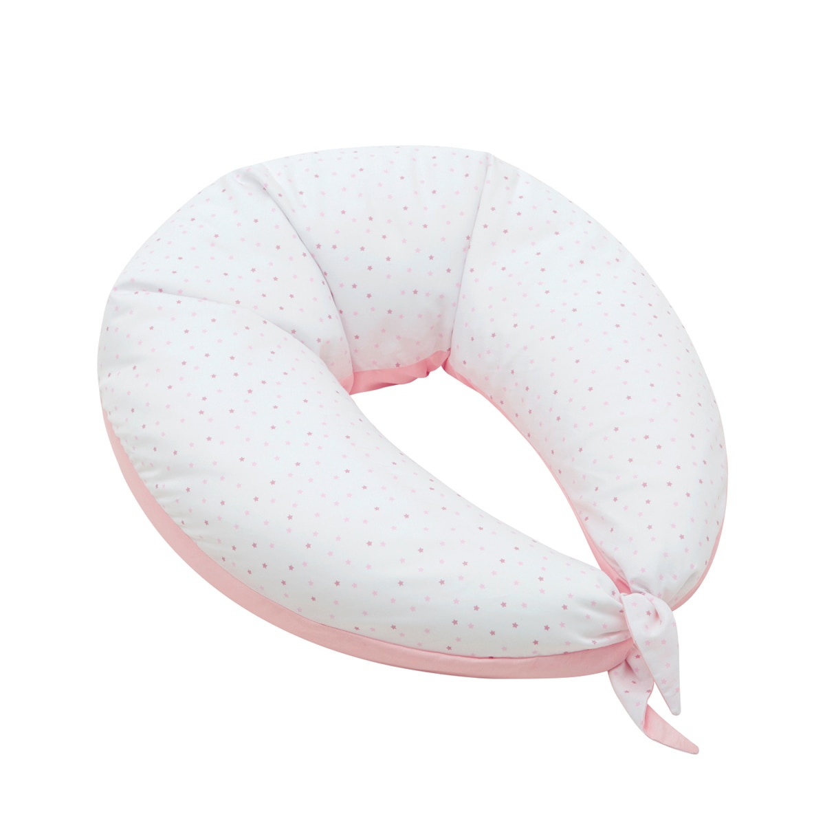Almofada de Amamentação XL Estrelas Micropérolas Rosa-1