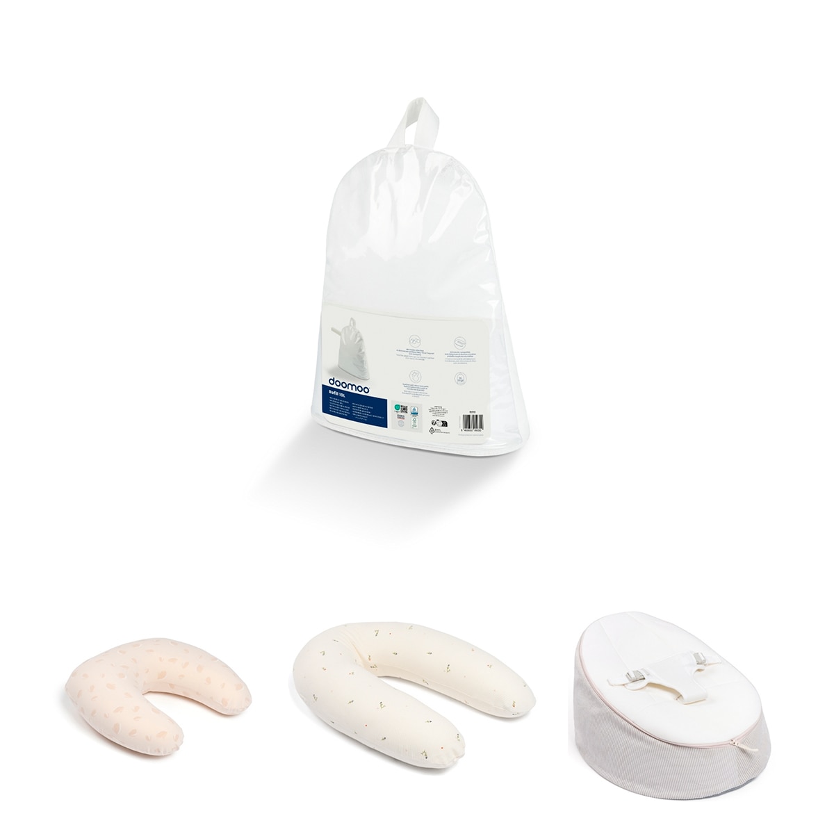 Recarga de Microesferas Doomoo de 10 Litros para Almofadas de Maternidade Branco-4