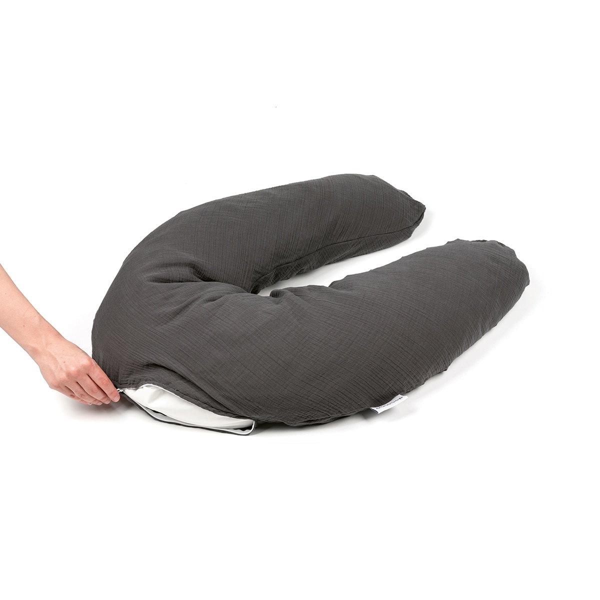 Almohada lactancia Doomoo Comfy Big - Gris oscuro Gris oscuro-2