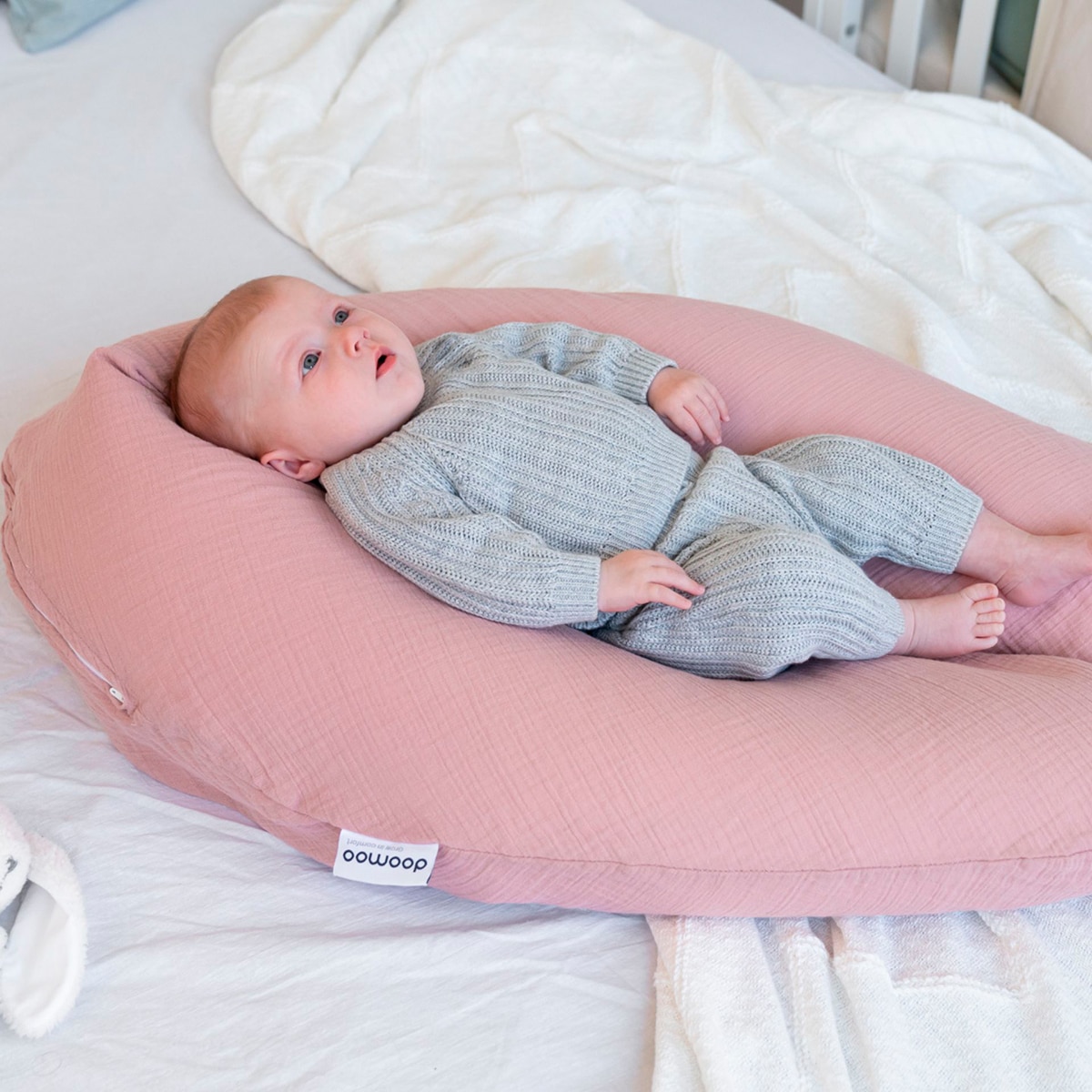 Almohada lactancia Doomoo Comfy Big - Rosa antiguo Rosa antiguo-6