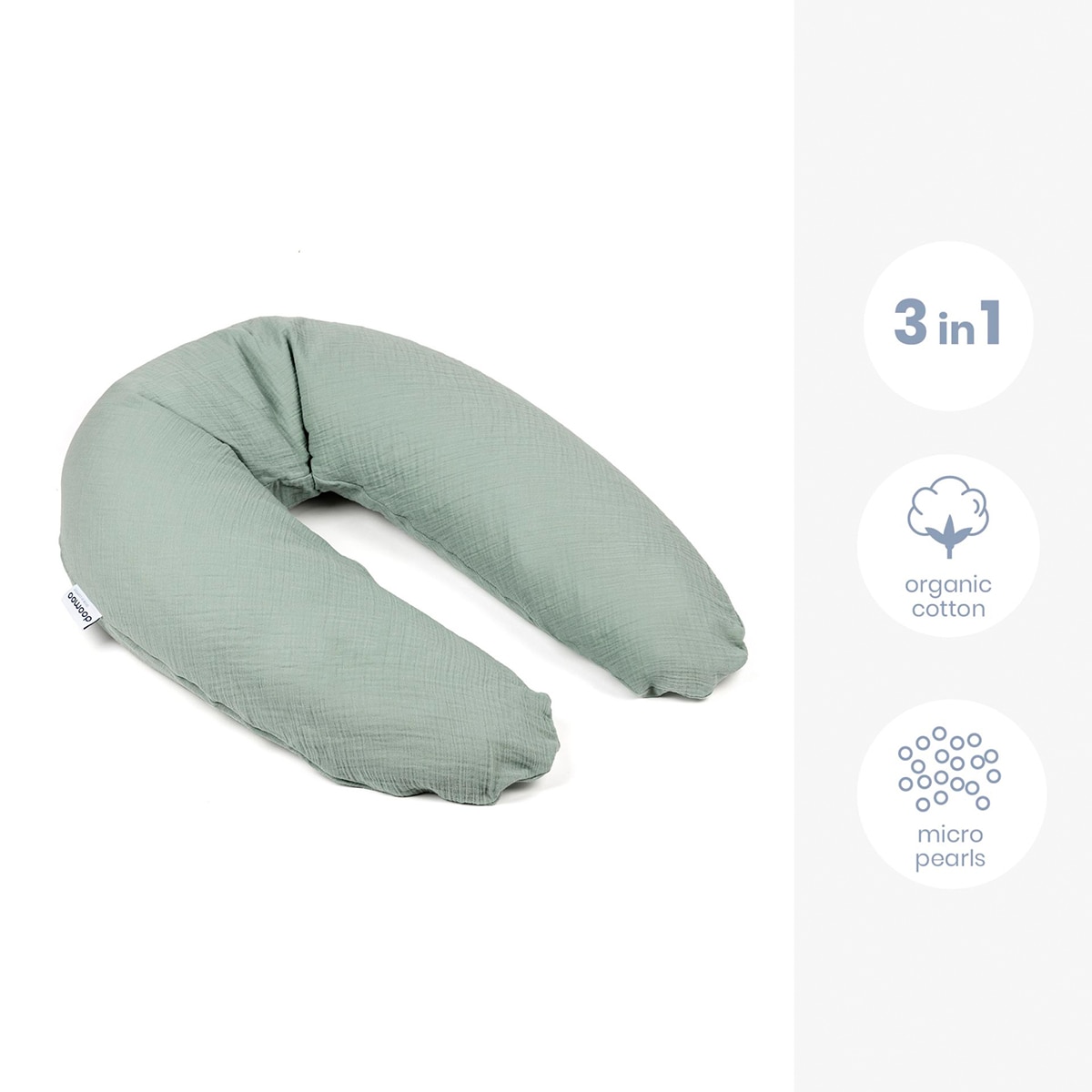 Almohada lactancia Doomoo Comfy Big - Teja Verde Agua-5