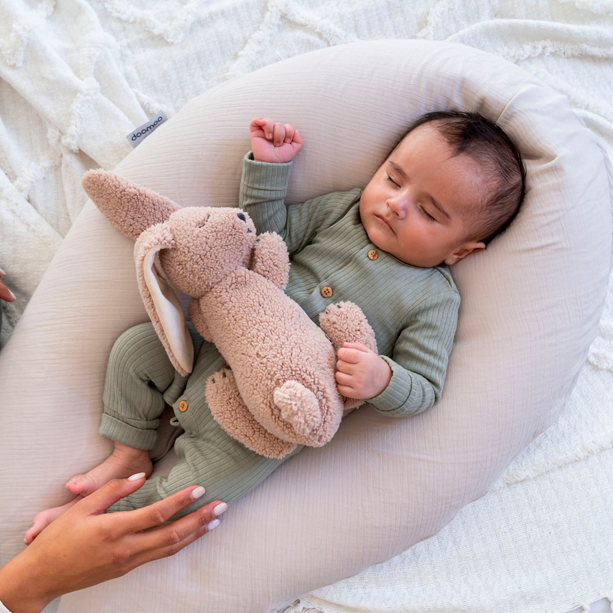 Almofada de Amamentação Doomoo Comfy Big Bege-claro-3