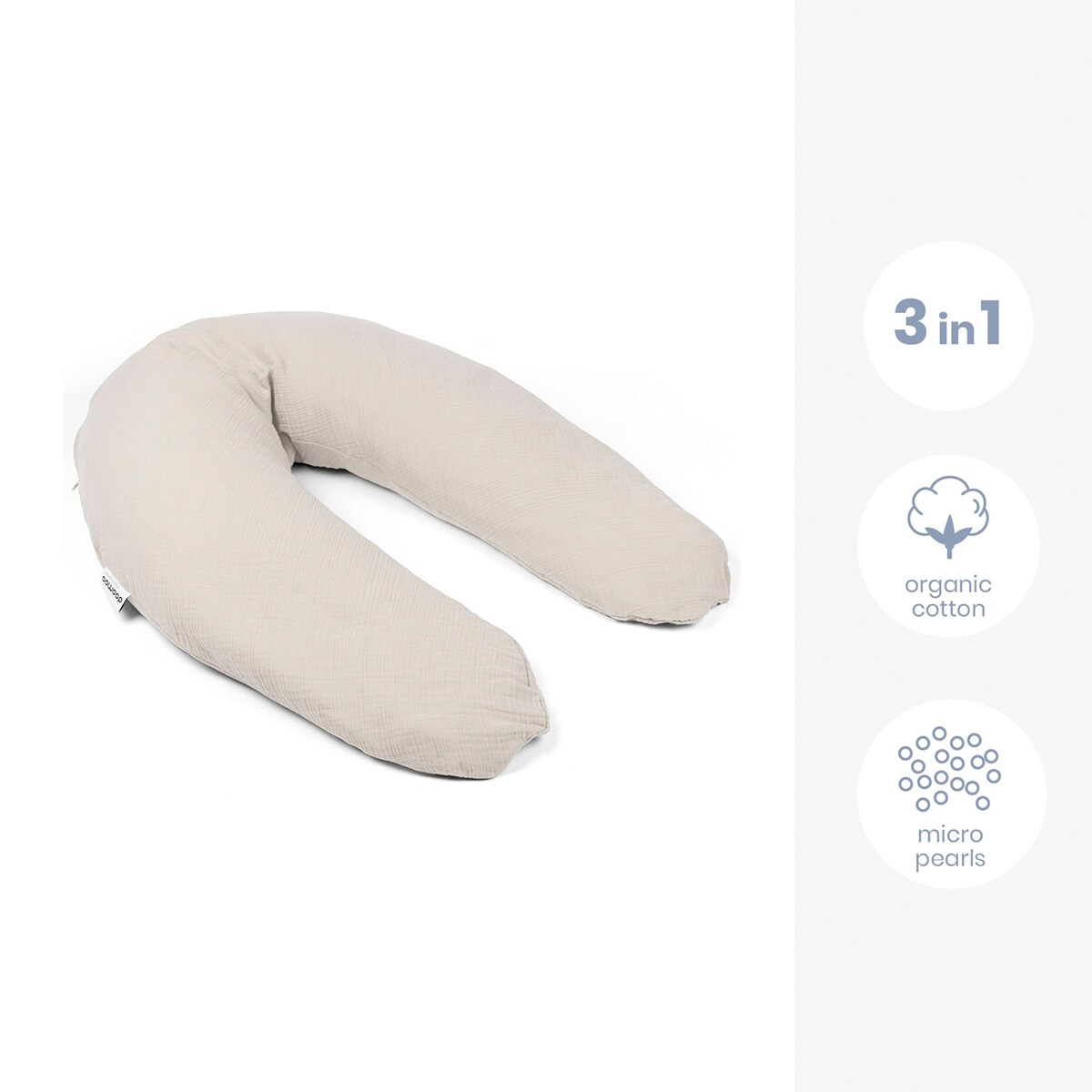 Almofada de Amamentação Doomoo Comfy Big Bege-claro-6