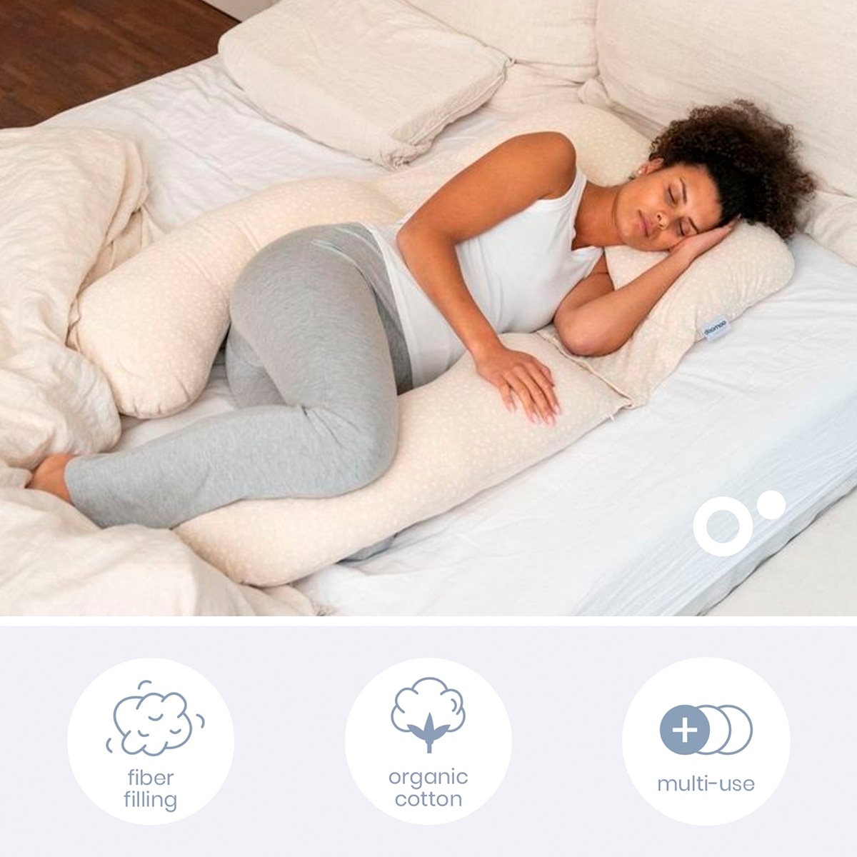 Almofada de Maternidade Maxxy XXL Bege Serra-3