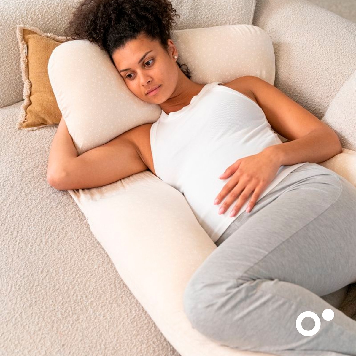Almofada de Maternidade Maxxy XXL Bege Serra-5