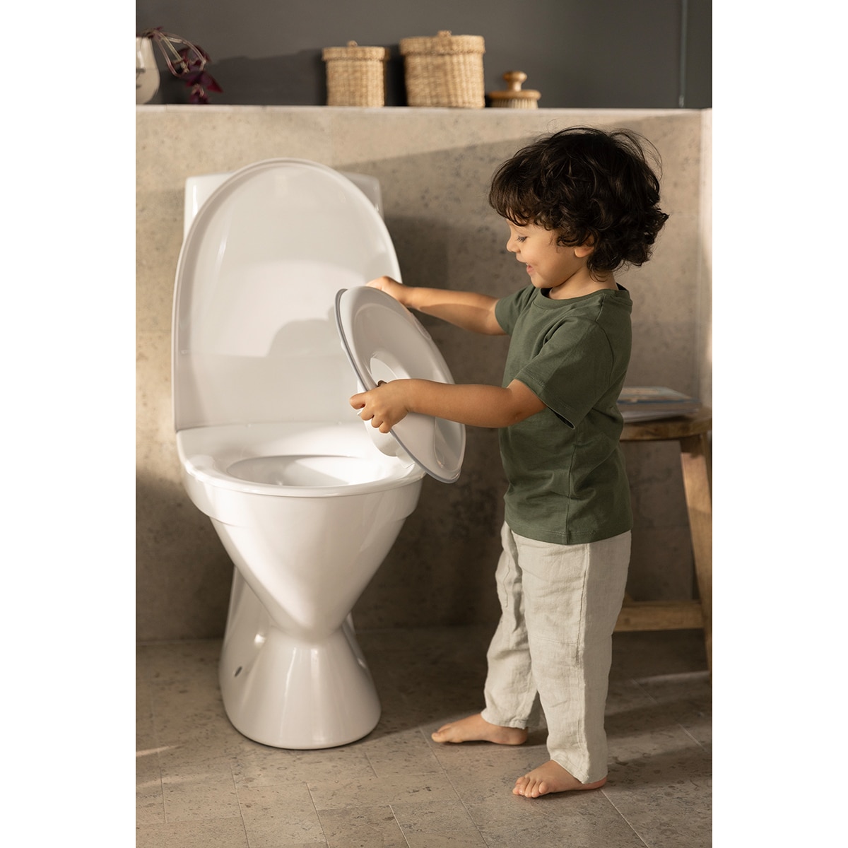 Redutor para WC Cinzento Suave-12