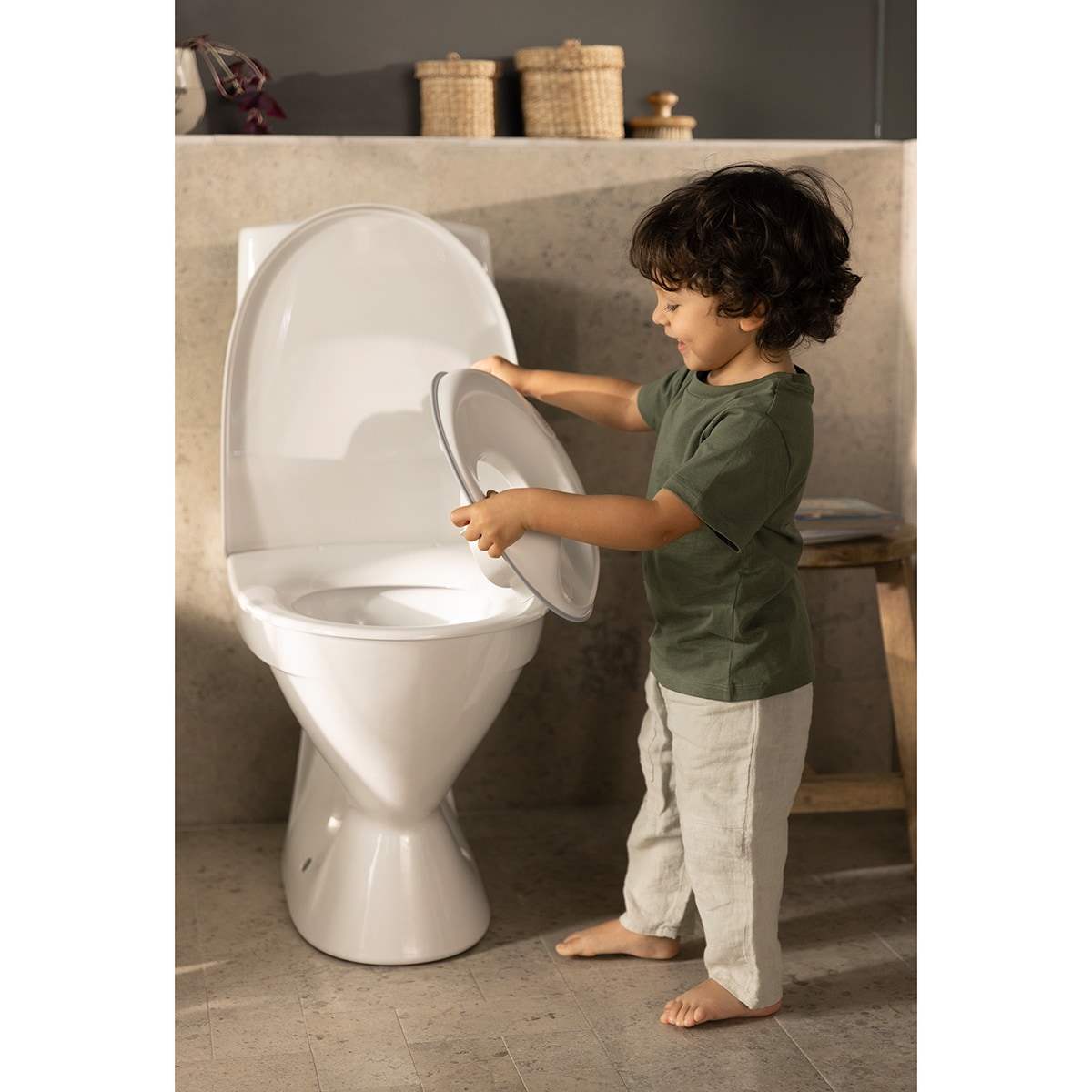 Redutor para WC Cinzento Suave-12