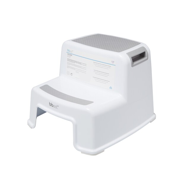 Taburete bbest de dos alturas gris/blanco