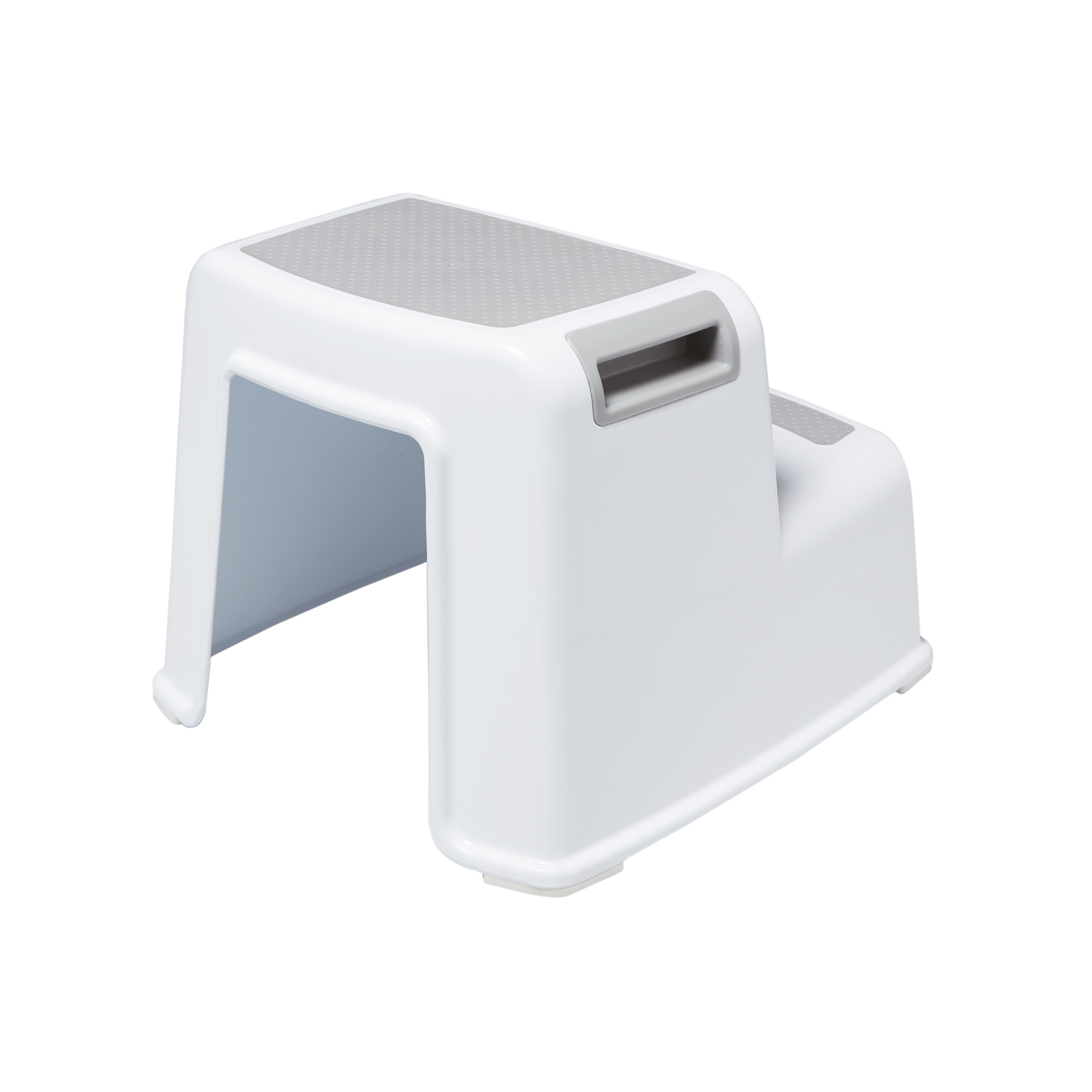 Tamborete de duas alturas cinzento/branco Cinzento / Branco-2
