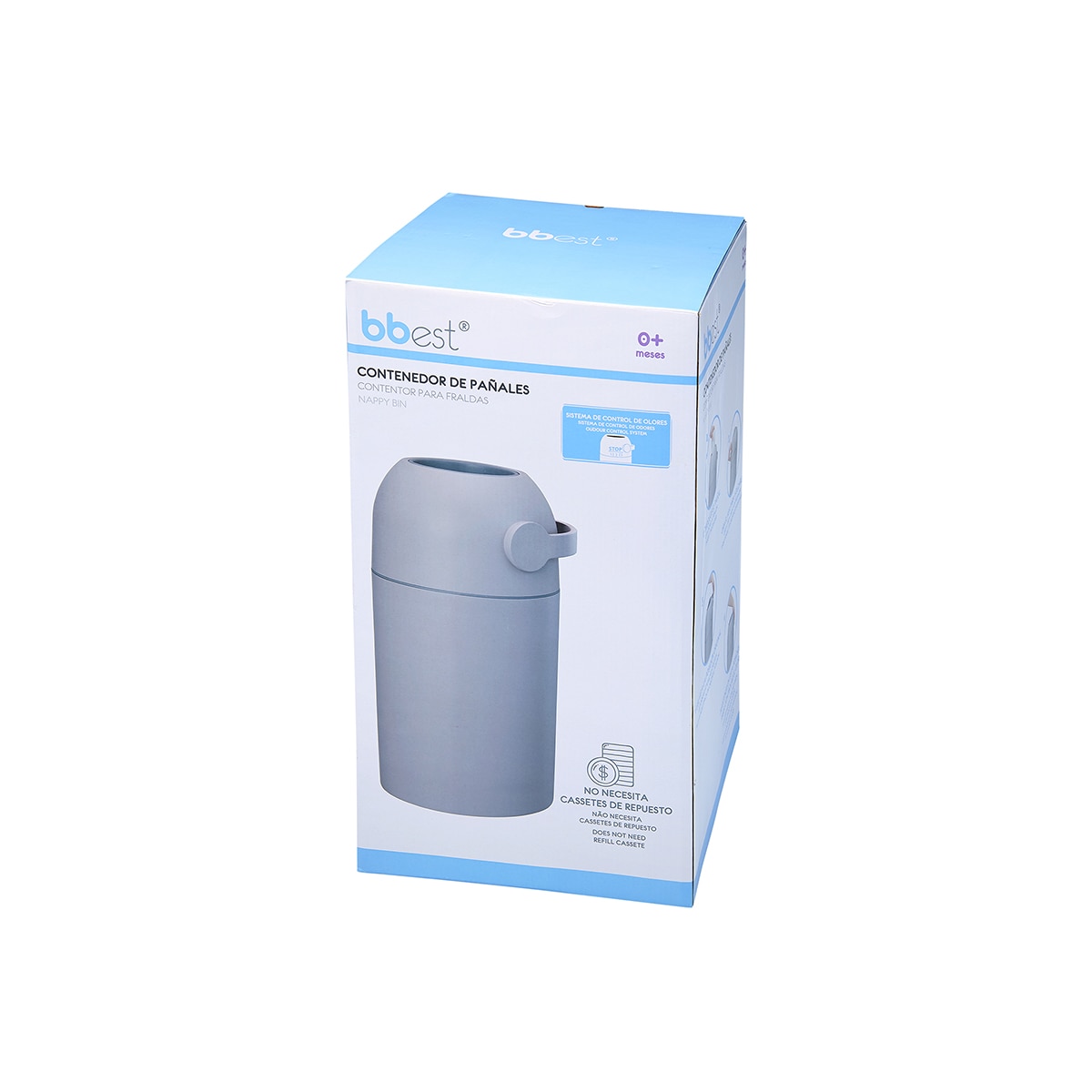 Recipiente de Fraldas bbest cinzento-claro/branco Cinzento-claro / Branco-2