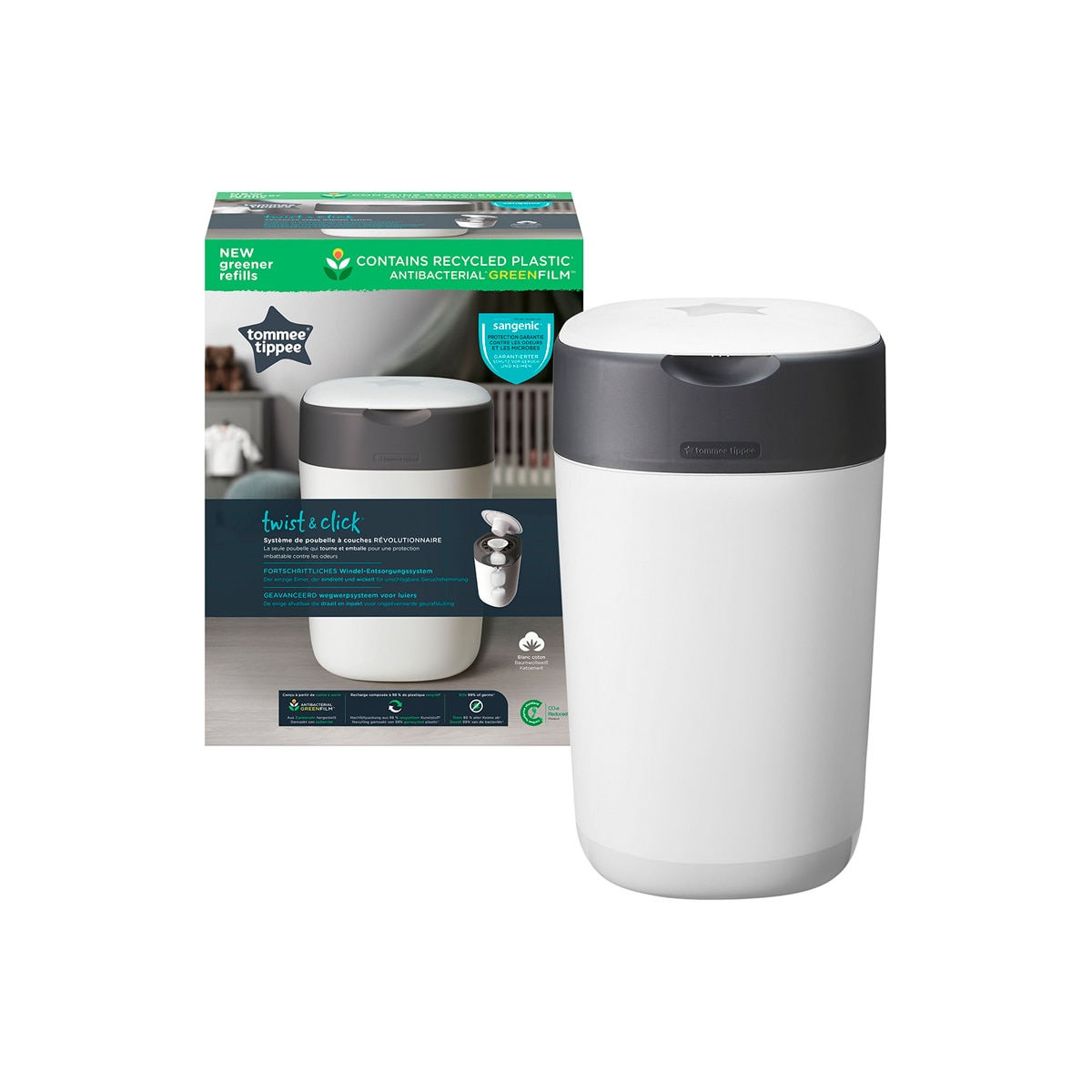 Imagen 0 de Contenedor de pañales Tommee Tippee Sangenic Twist & Click Blanco