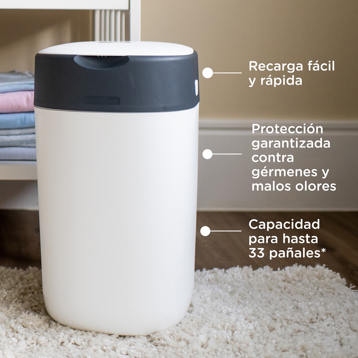 Contenedor de pañales Tommee Tippee Sangenic Twist & Click - Verde Agua Verde Agua-2