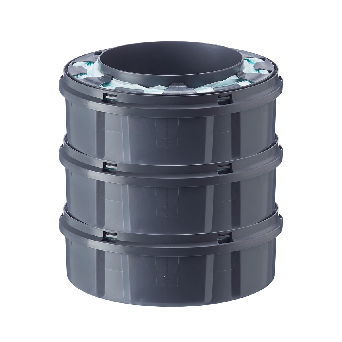 Pack de 3 Unidades de Recambios Tommee Tippee Sangenic Twist & Click para Contenedor de Pañales - Gris Gris-3