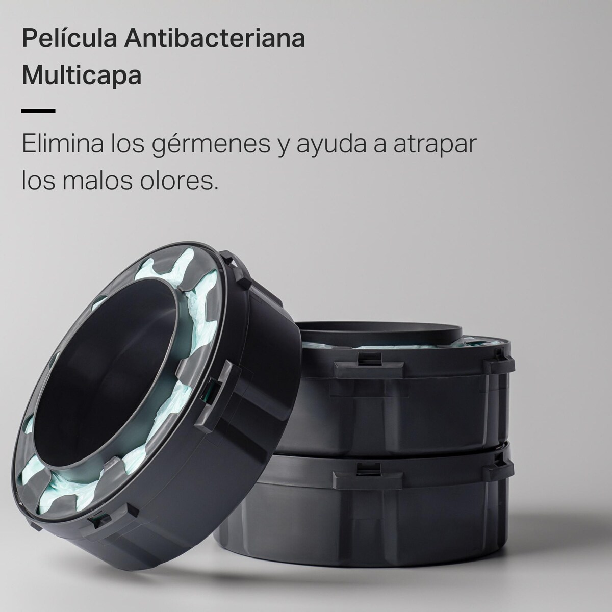 Pack de 3 unidades de recarga Tommee Tippee Sangenic Twist & Click para contentor de fraldas cinzento Cinzento-6