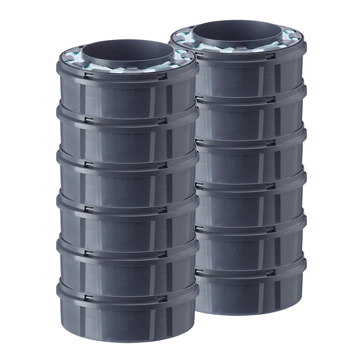 Pack de 12 Unidades de Recambios Tommee Tippee Sangenic Twist & Click para Contenedor de Pañales - Gris Gris-2