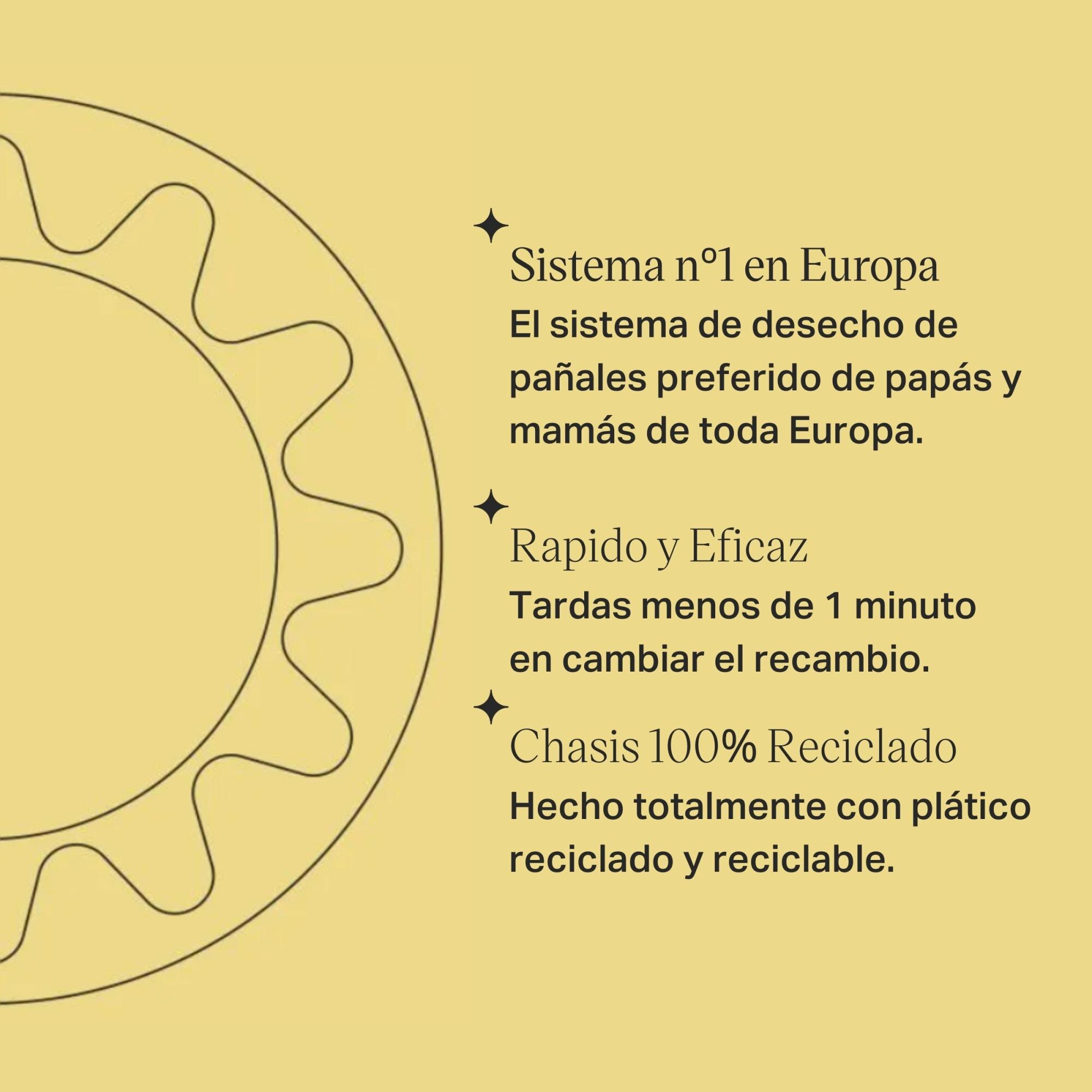 Pack de 12 Unidades de Recambios Tommee Tippee Sangenic Twist & Click para Contenedor de Pañales - Gris Gris-3