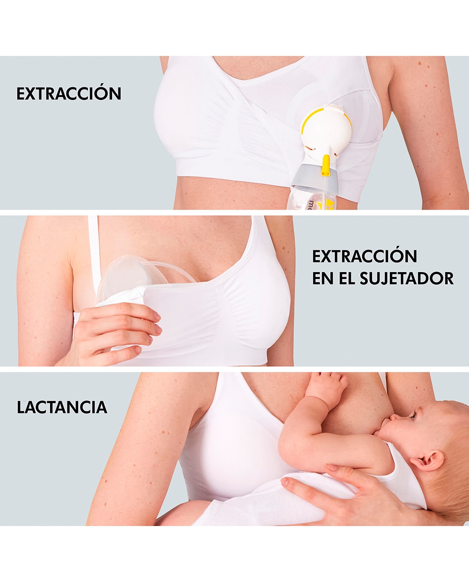 Soutien de Amamentação e Extração 3 em 1 Branco-4