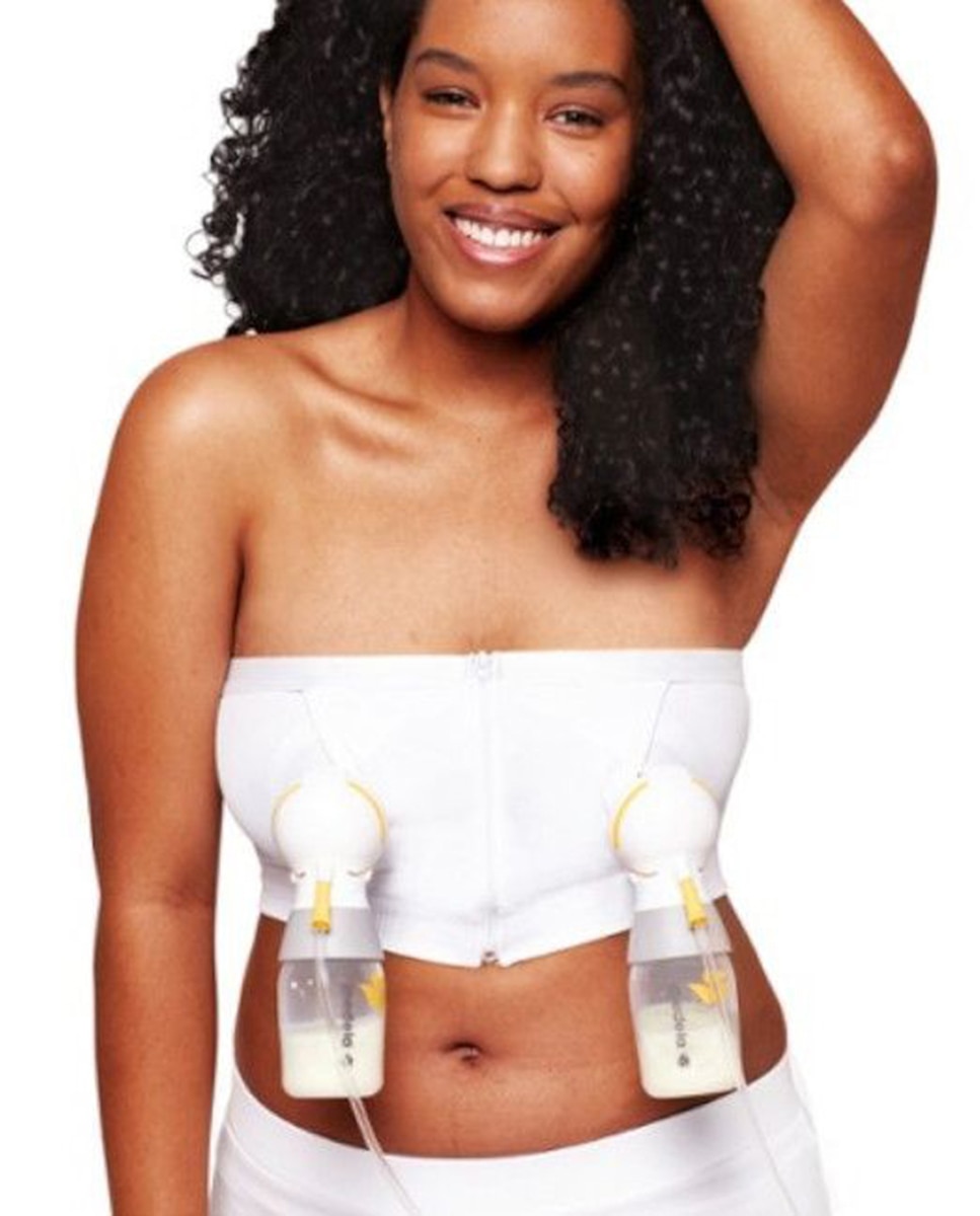 Top de extraccción Hands-Free Medela - Blanco Blanco-1
