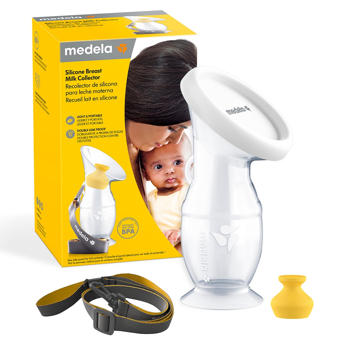 Recolhedor de Leite Materno em Silicone Branco-4