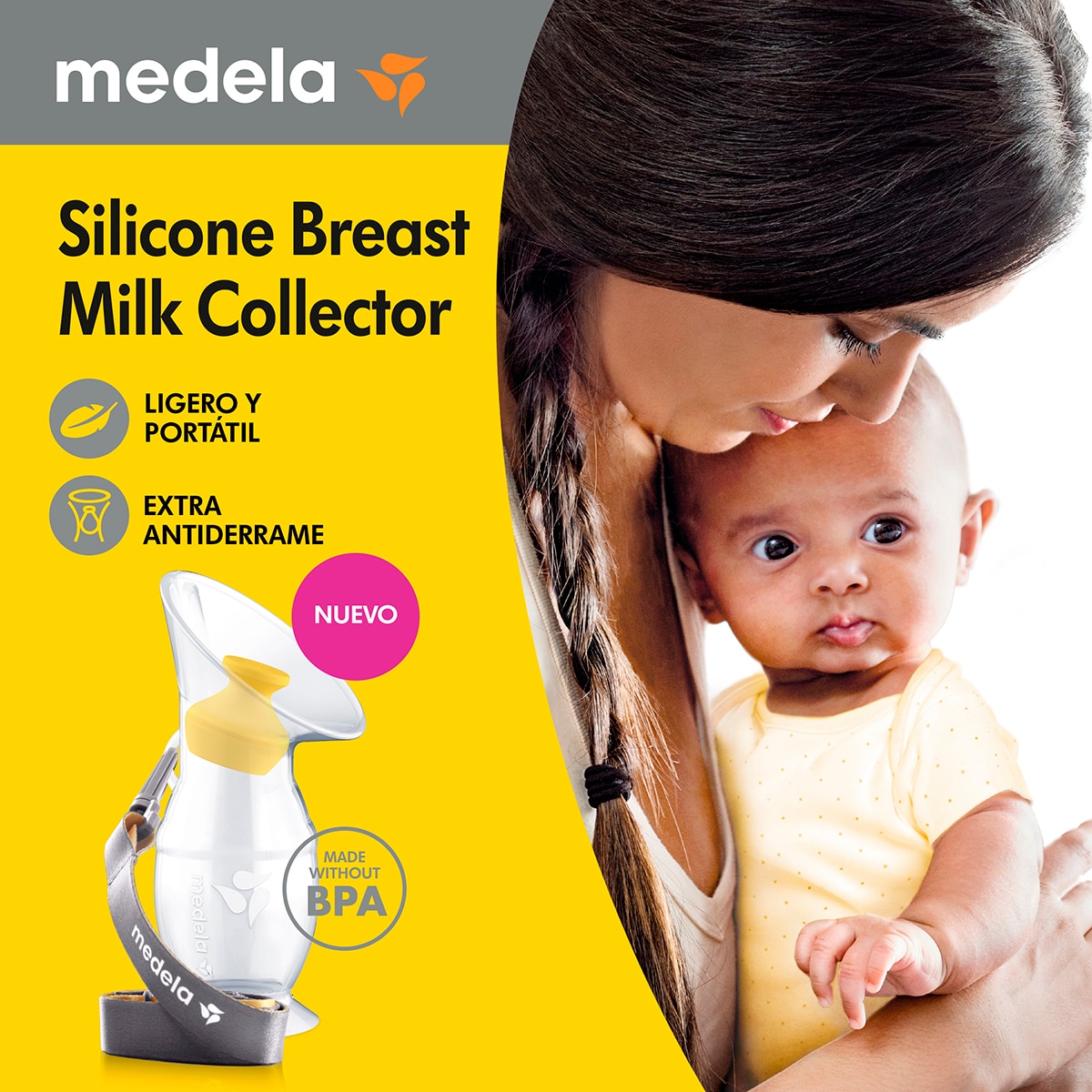 Recolhedor de Leite Materno em Silicone Branco-5