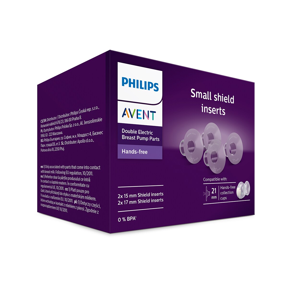 Almohadillas sacaleches manos libres Philips Avent tallas 15 y 17mm Blanco-2