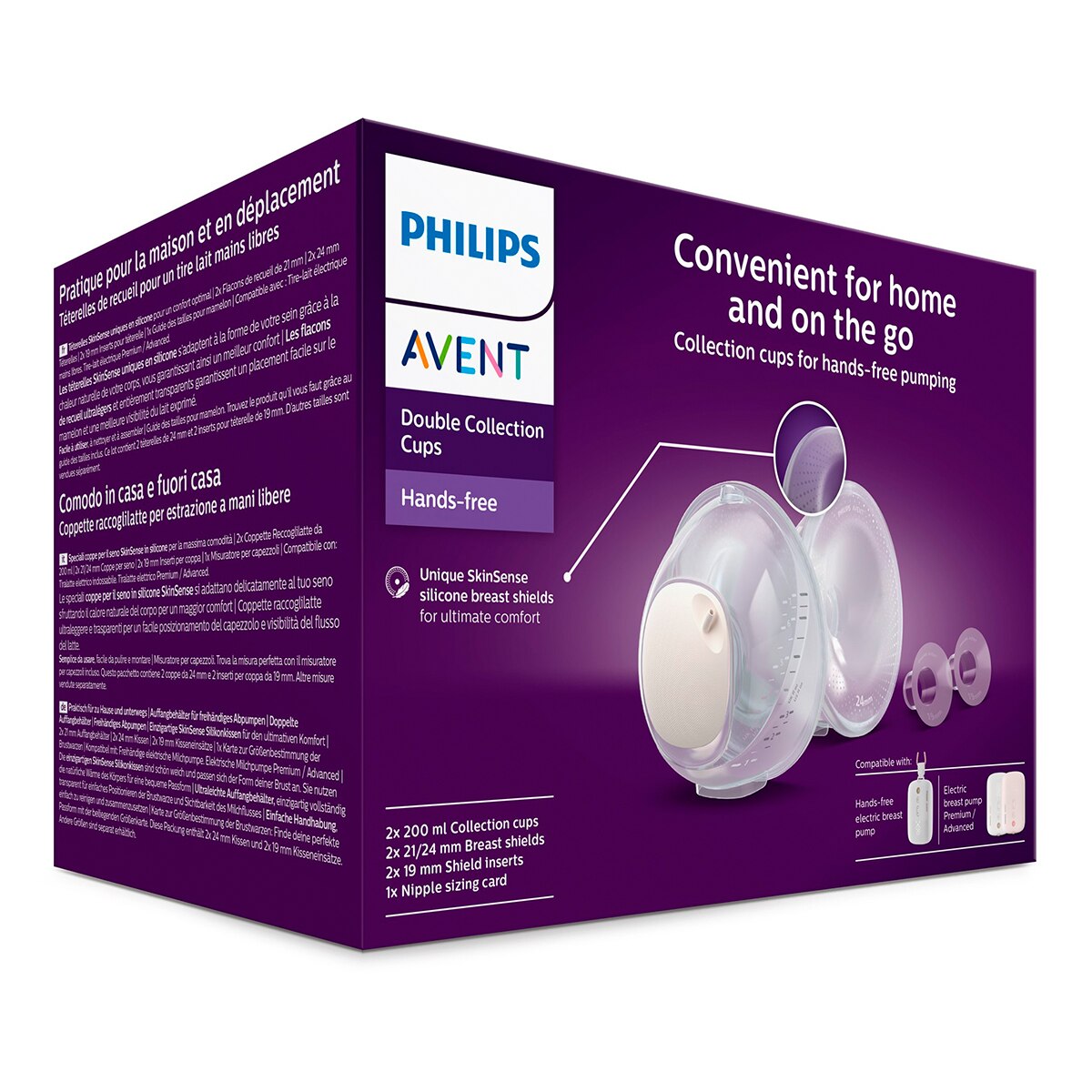 Copas recolectoras dobles Philips Avent para extracción manos libres, 2ud - Blanco Blanco-5
