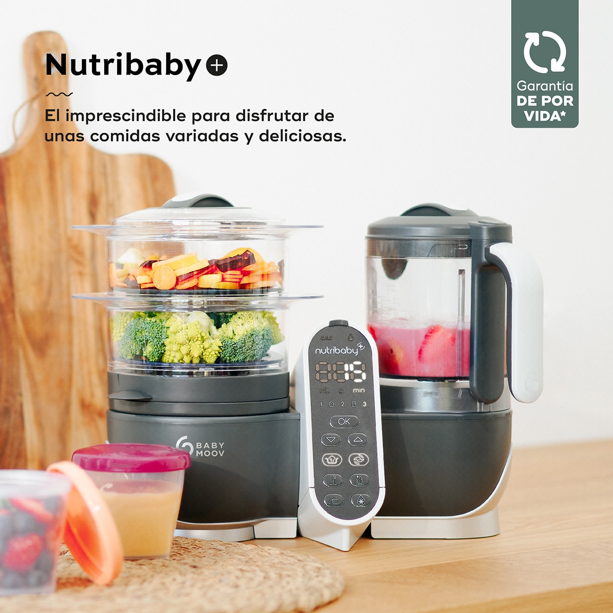 Robô de Cozinha Nutribaby (+) Cinzento-escuro-2