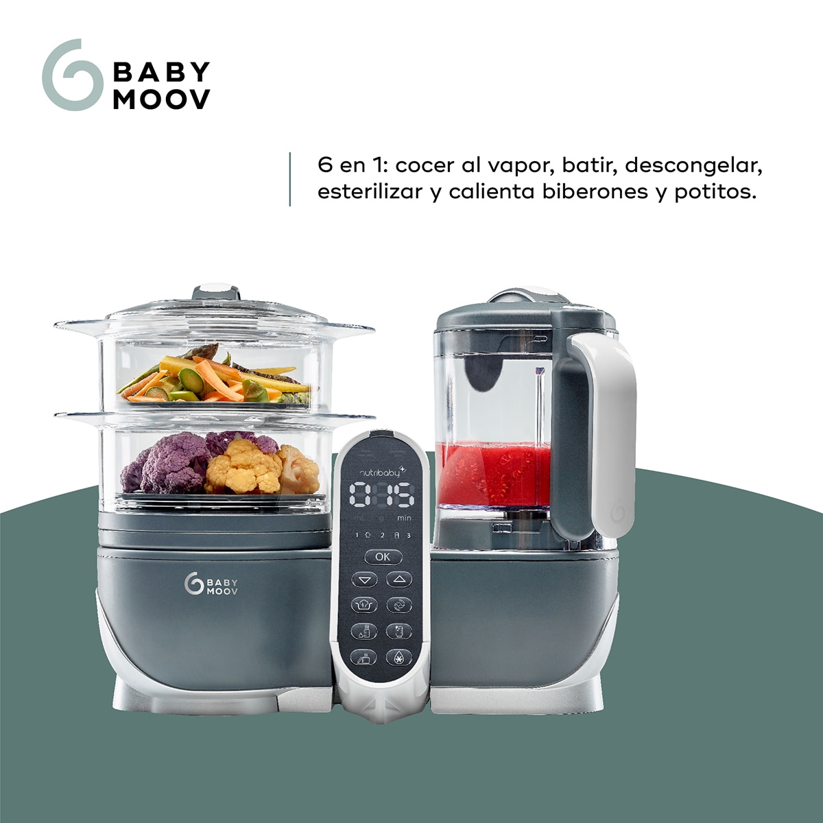 Robô de Cozinha Nutribaby (+) Cinzento-escuro-3