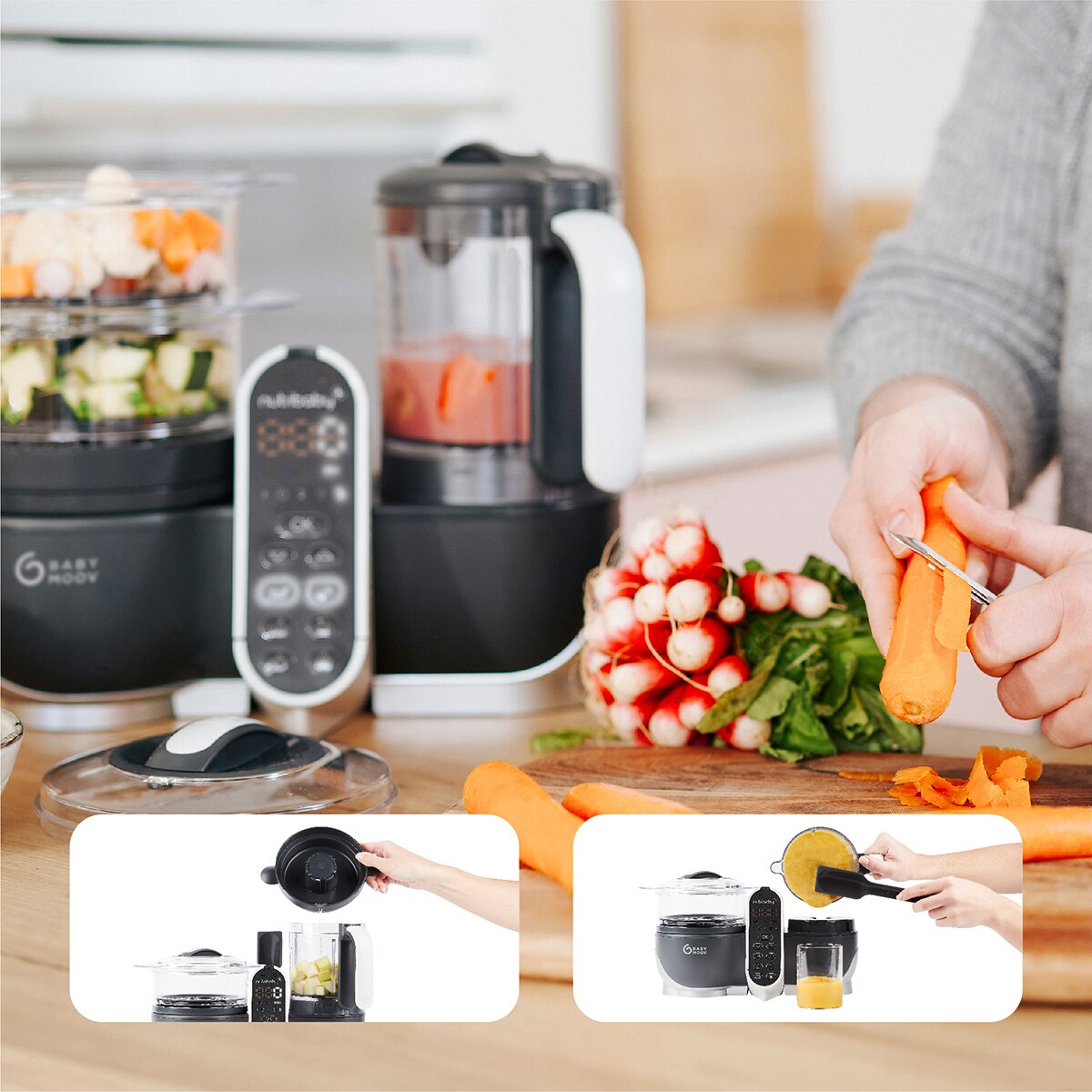 Robô de Cozinha Nutribaby (+) Cinzento-escuro-6