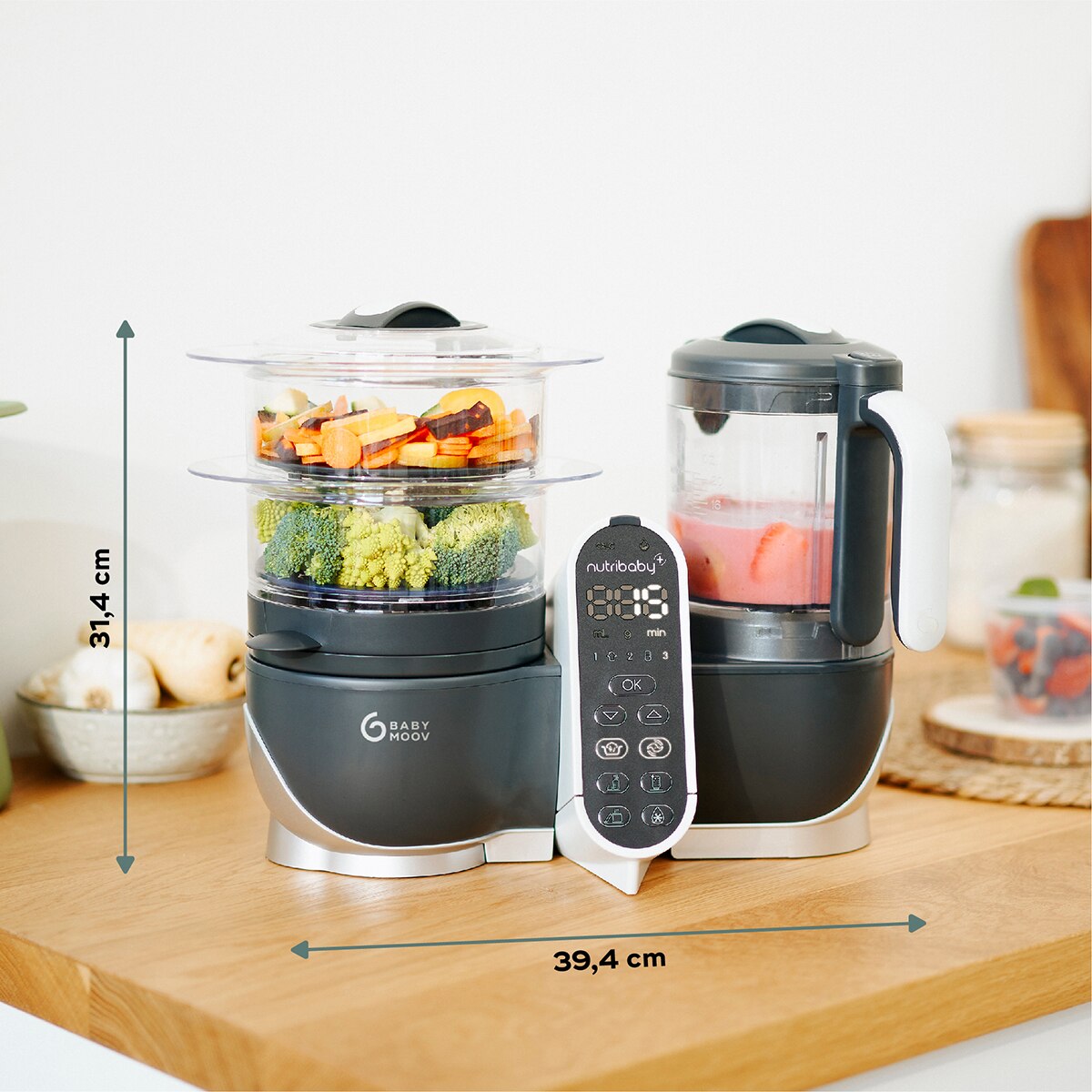 Robô de Cozinha Nutribaby (+) Cinzento-escuro-7