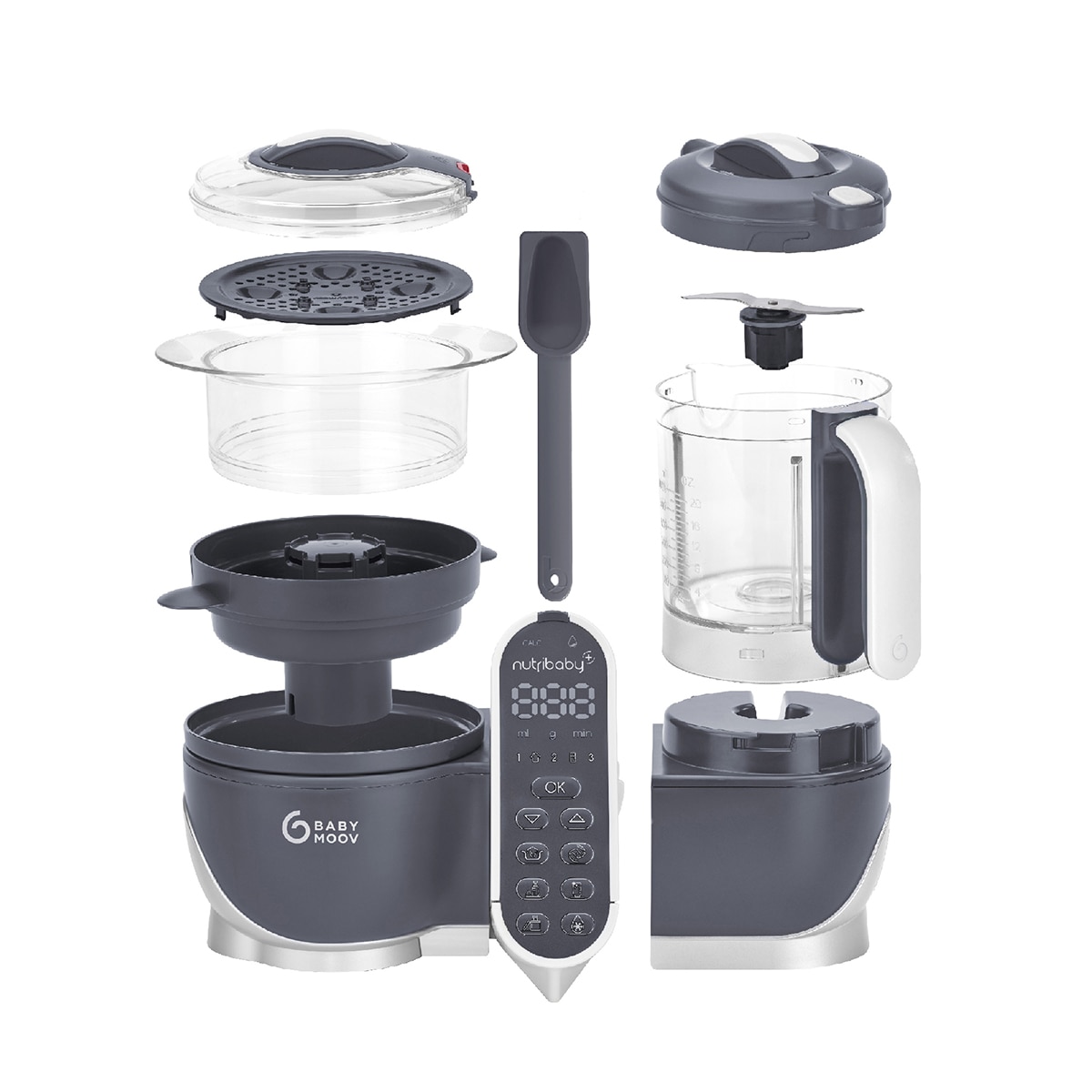 Robô de Cozinha Nutribaby (+) Cinzento-escuro-8
