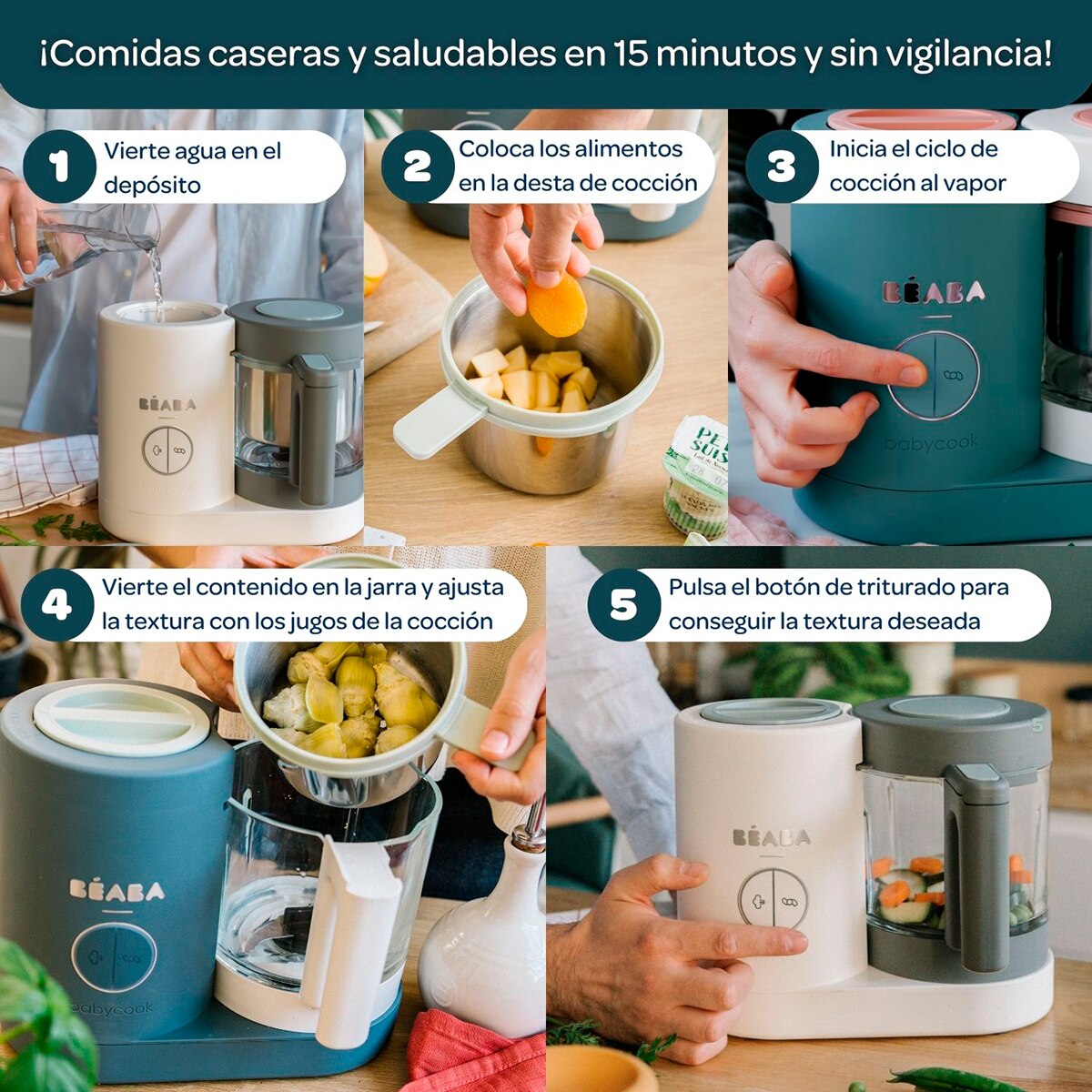 Robô de Cozinha Babycook Neo Eucalipto-10