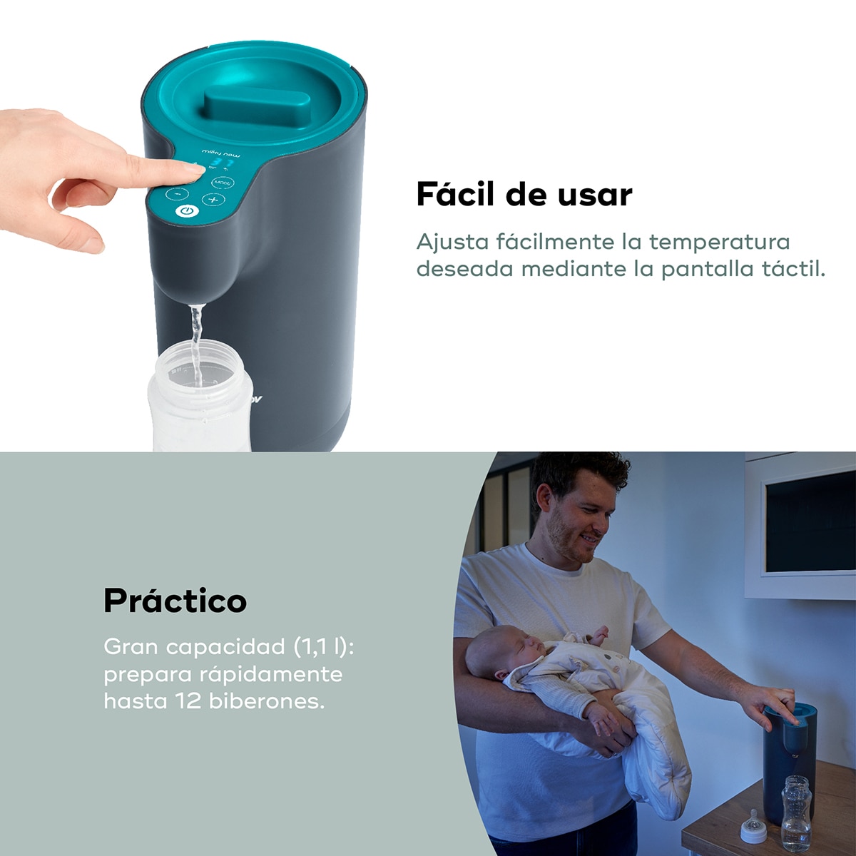 Preparador de Biberões Instantâneo Milky Now Antracite-4