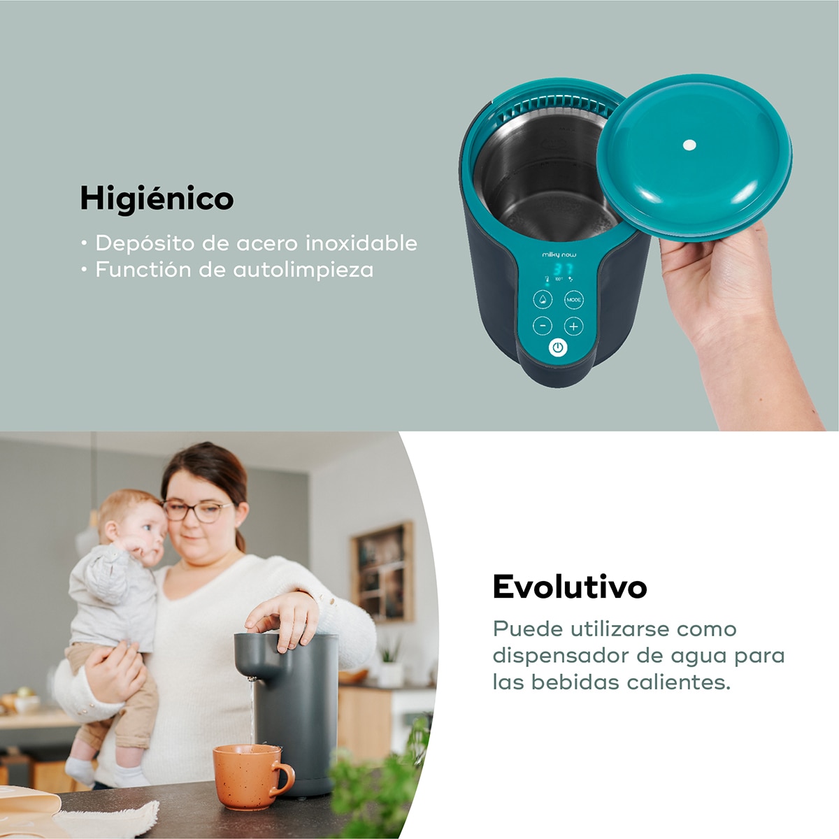 Preparador de Biberões Instantâneo Milky Now Antracite-5