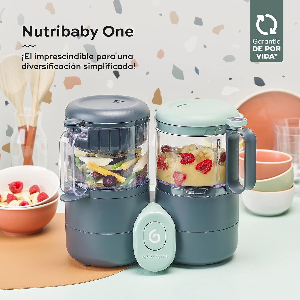 Robot de Cozinha Bebé 4-em-1 Nutribaby One Antracite-2